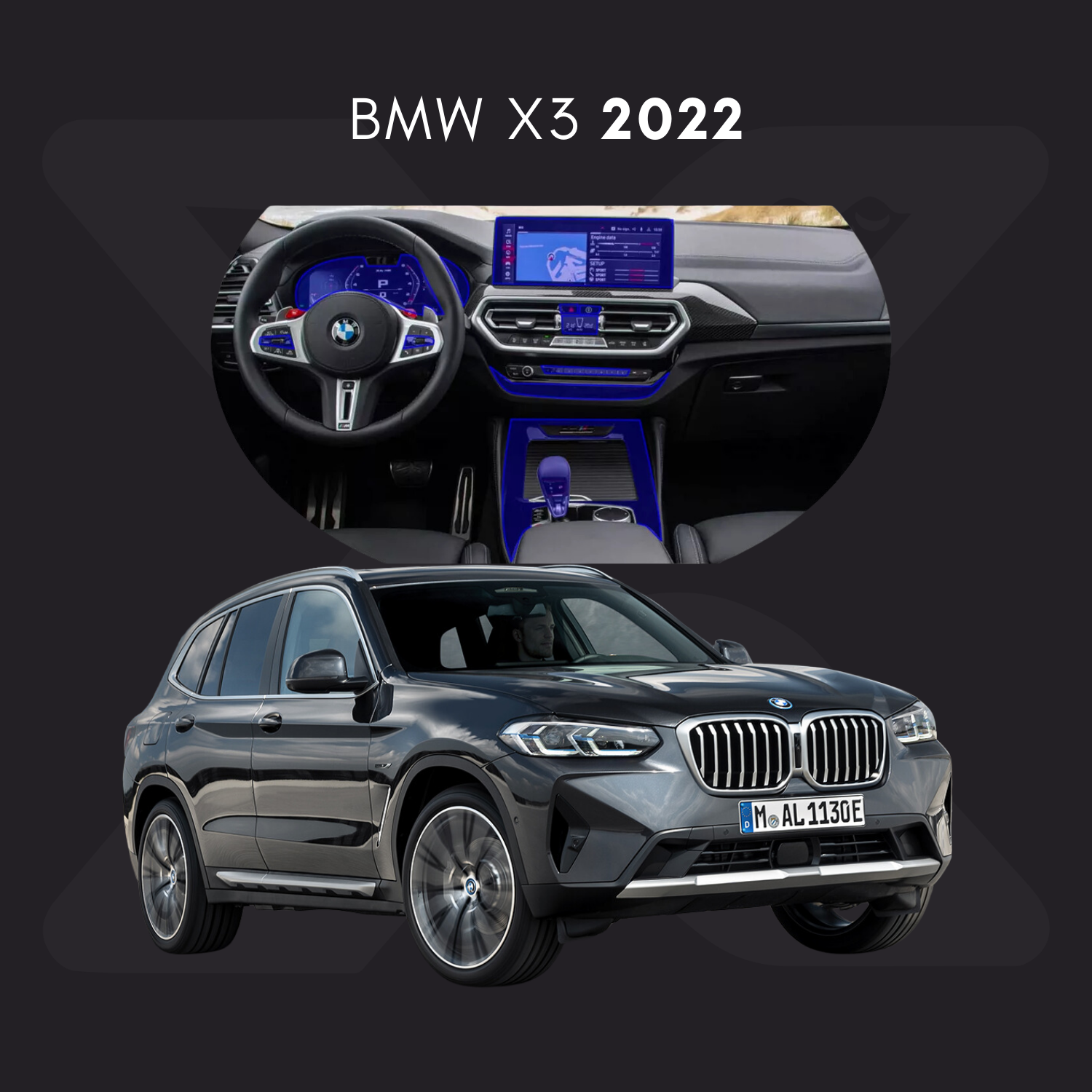BMW x3 Película Protectora Transparente PPF para Interiores – Kit Completo