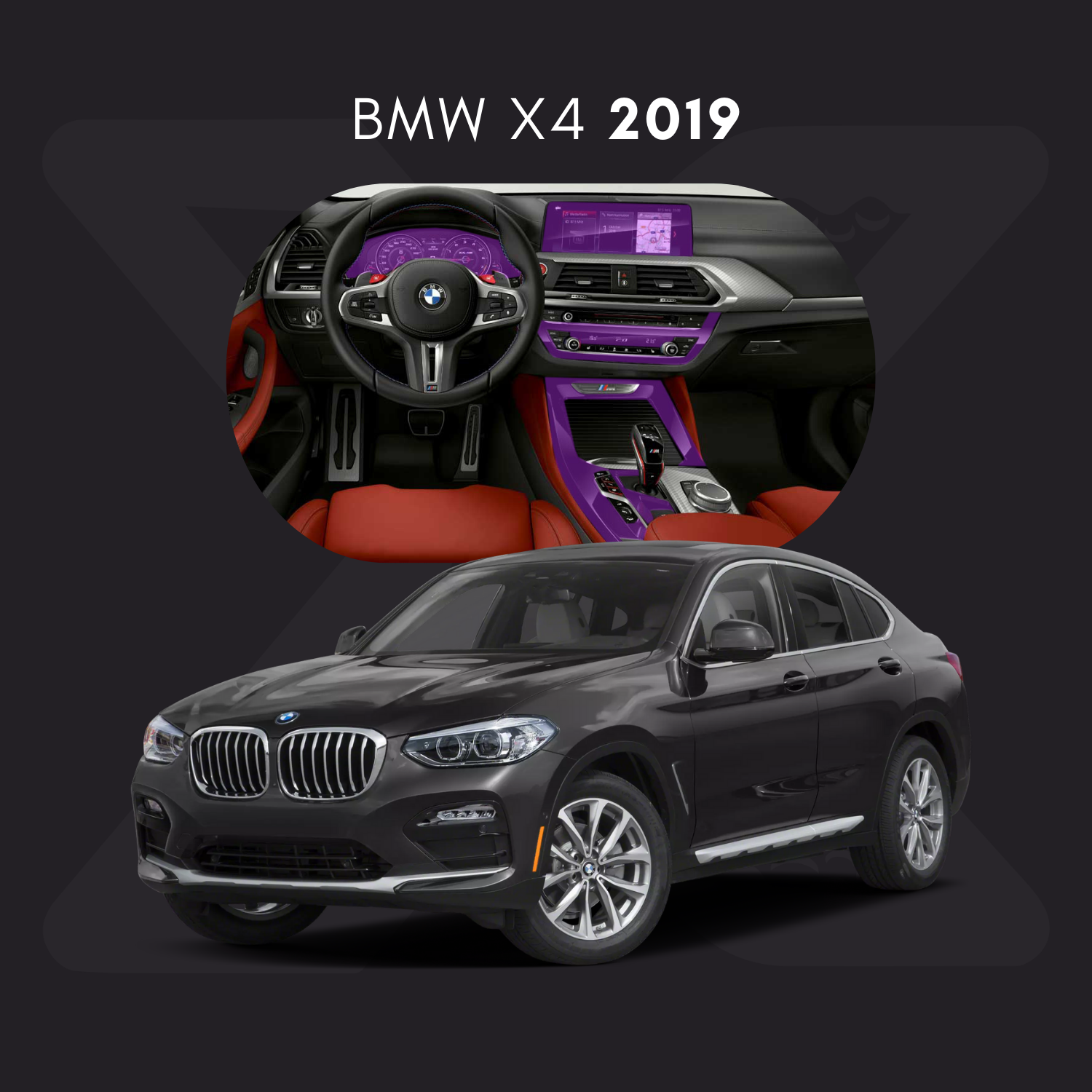 BMW x4 Película Protectora Transparente PPF para Interiores – Kit Completo