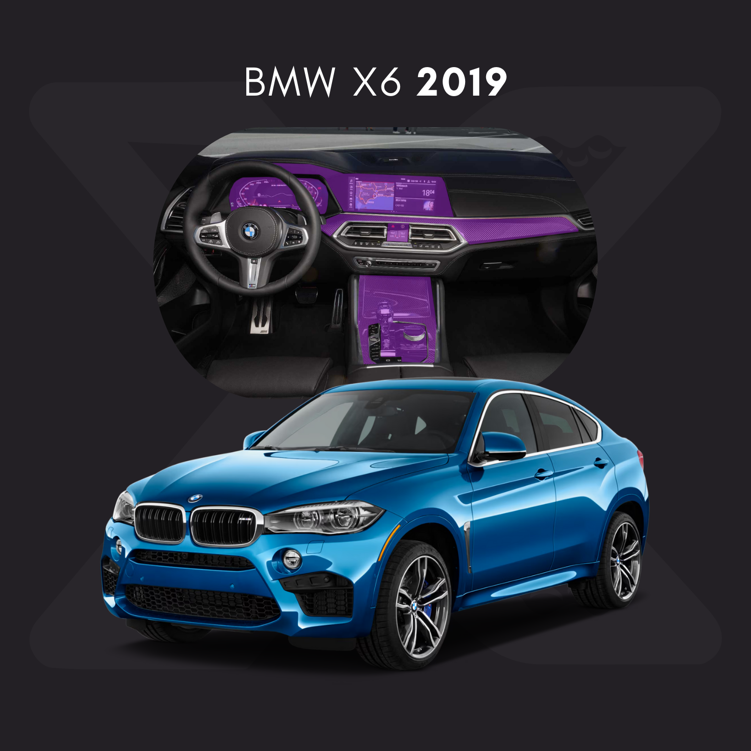 BMW x6 Película Protectora Transparente PPF para Interiores – Kit Completo