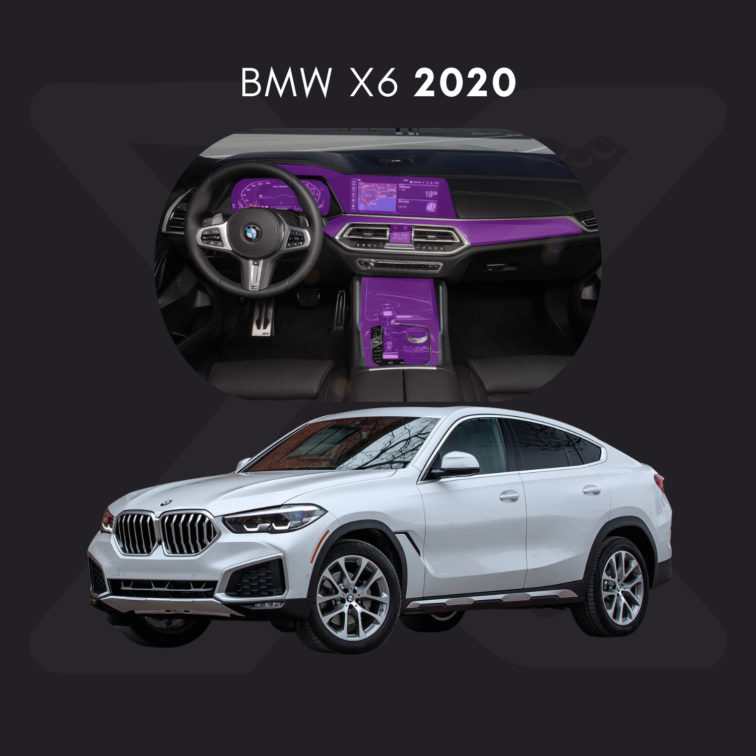 BMW x6 Película Protectora Transparente PPF para Interiores – Kit Completo