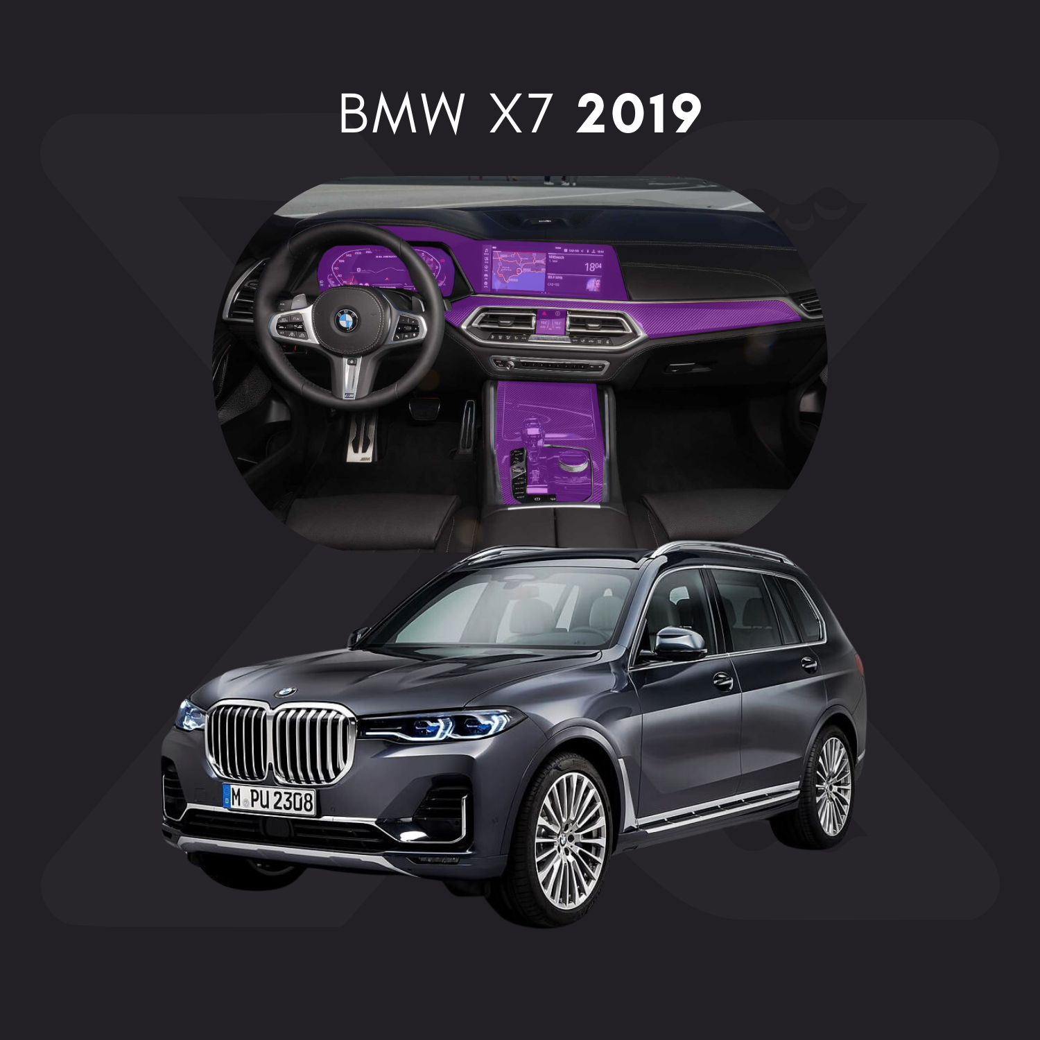BMW x7 Película Protectora Transparente PPF para Interiores – Kit Completo