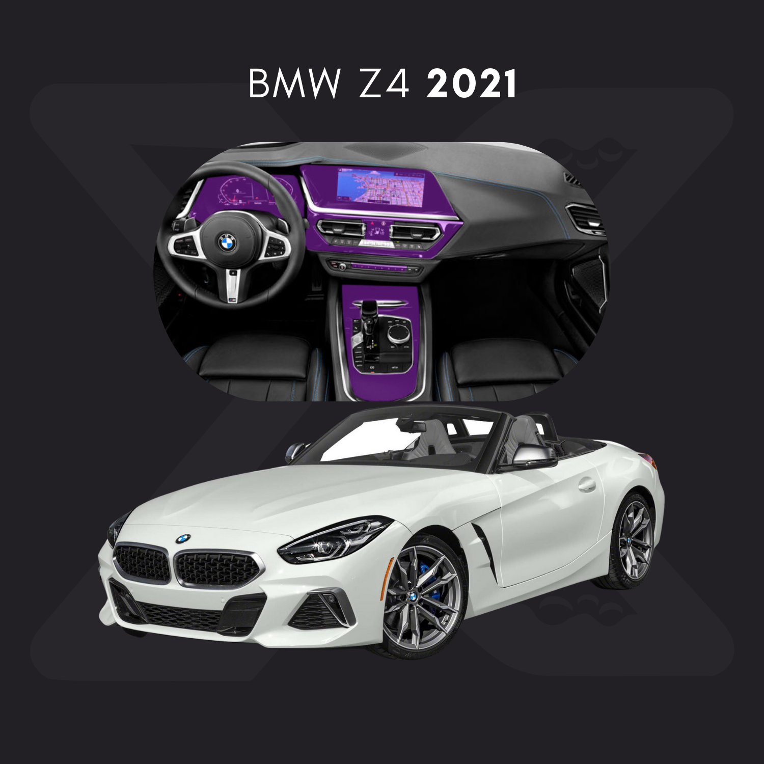 BMW z4 Película Protectora Transparente PPF para Interiores – Kit Completo