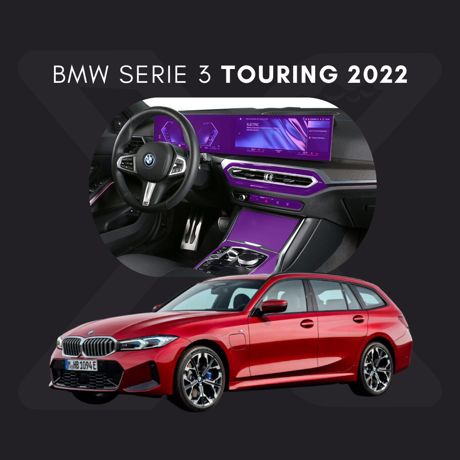 BMW Serie 3 Touring Película Protectora Transparente PPF para Interiores – Kit Completo