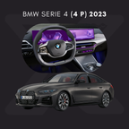 BMW Serie 4 (4 puertas) Película Protectora Transparente PPF para Interiores – Kit Completo