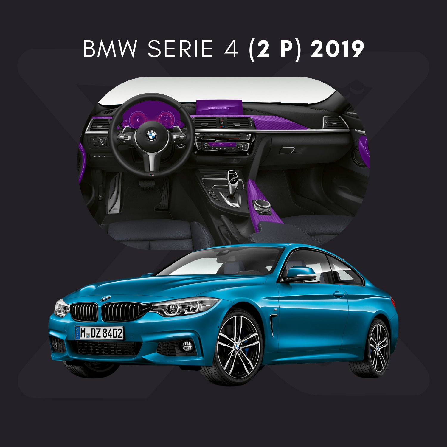BMW Serie 4 (2 puertas) Película Protectora Transparente PPF para Interiores – Kit Completo