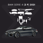 BMW Serie 4 (2 puertas) Película Protectora Transparente PPF para Interiores – Kit Completo