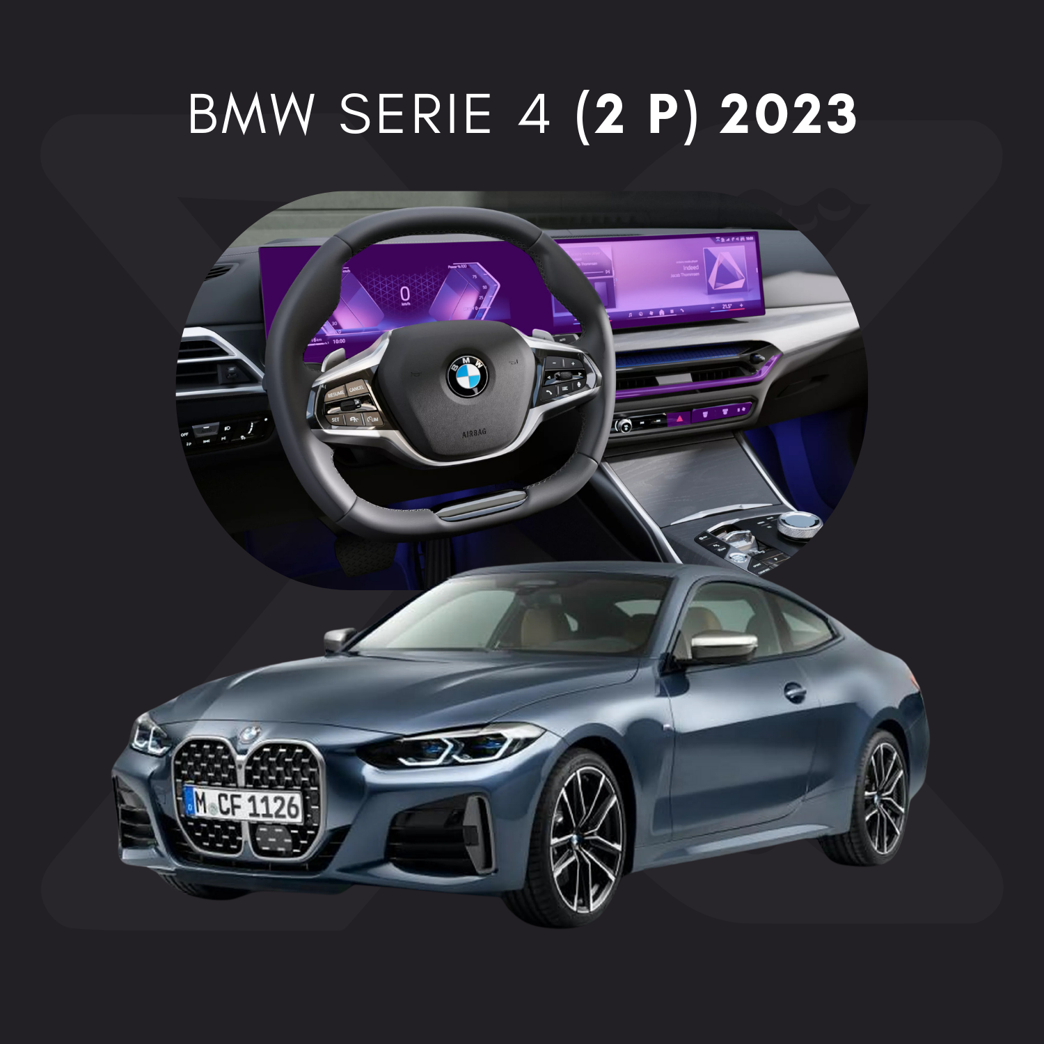 BMW Serie 4 (2 puertas) Película Protectora Transparente PPF para Interiores – Kit Completo