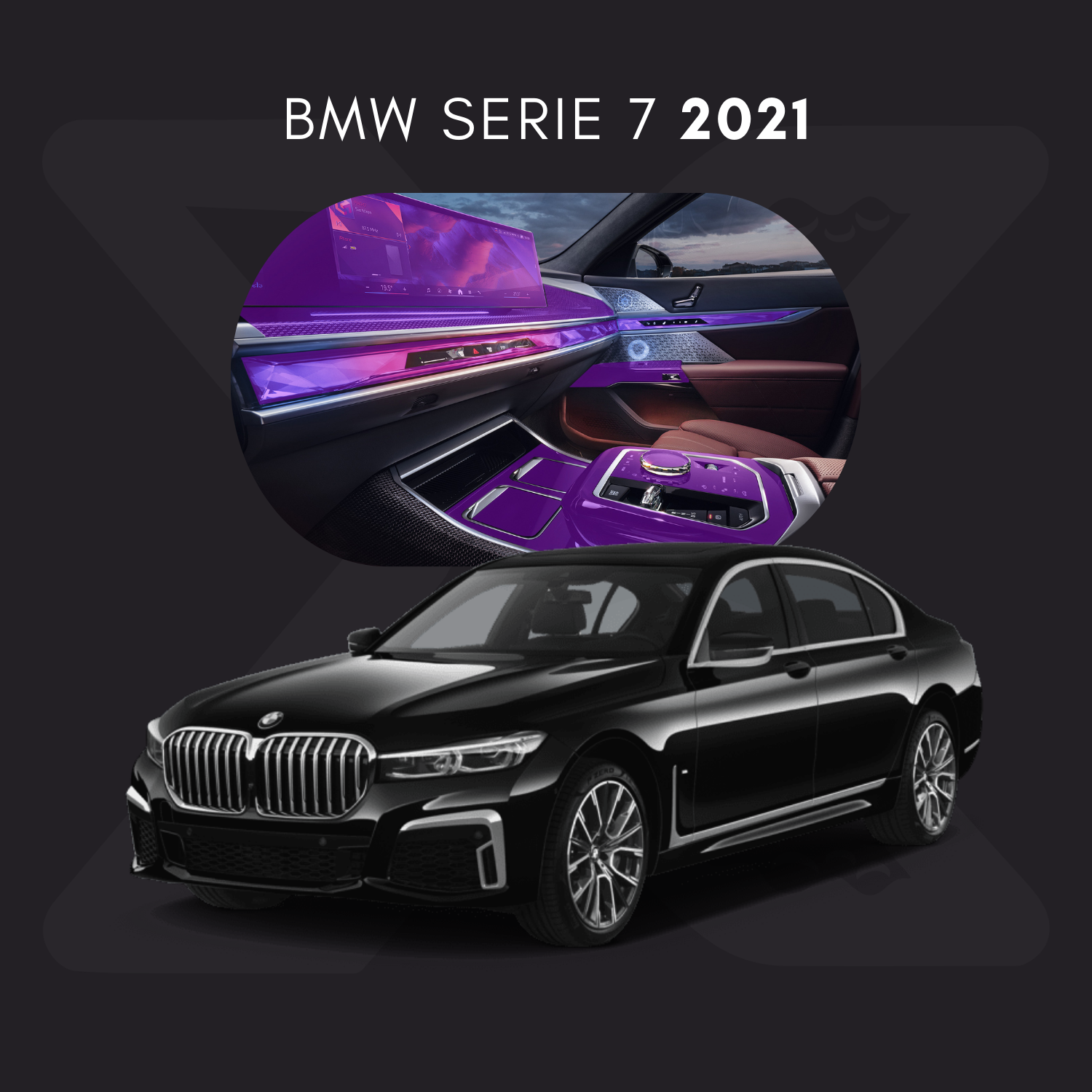 BMW Serie 7 Película Protectora Transparente PPF para Interiores – Kit Completo