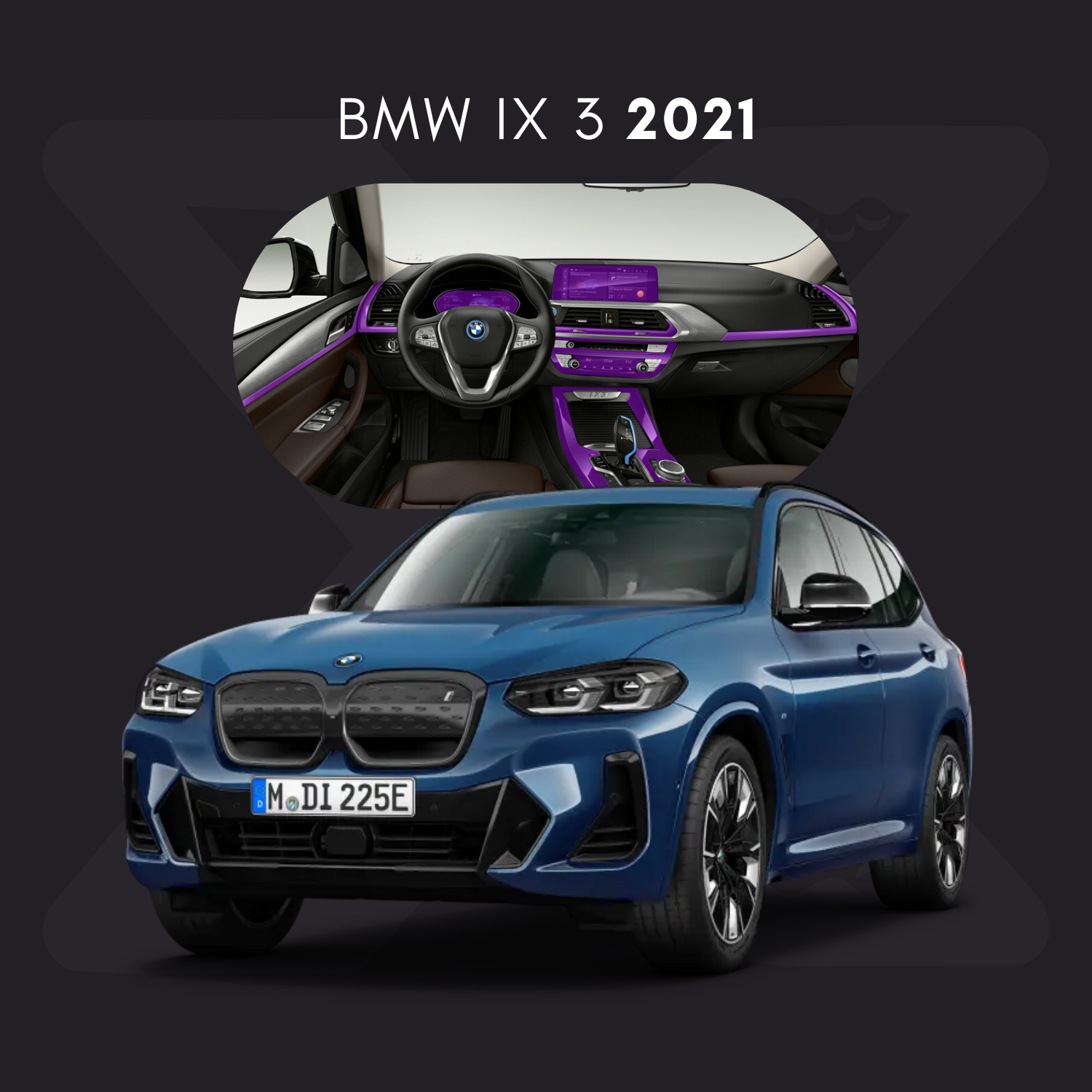 BMW ix3 Película Protectora Transparente PPF para Interiores – Kit Completo