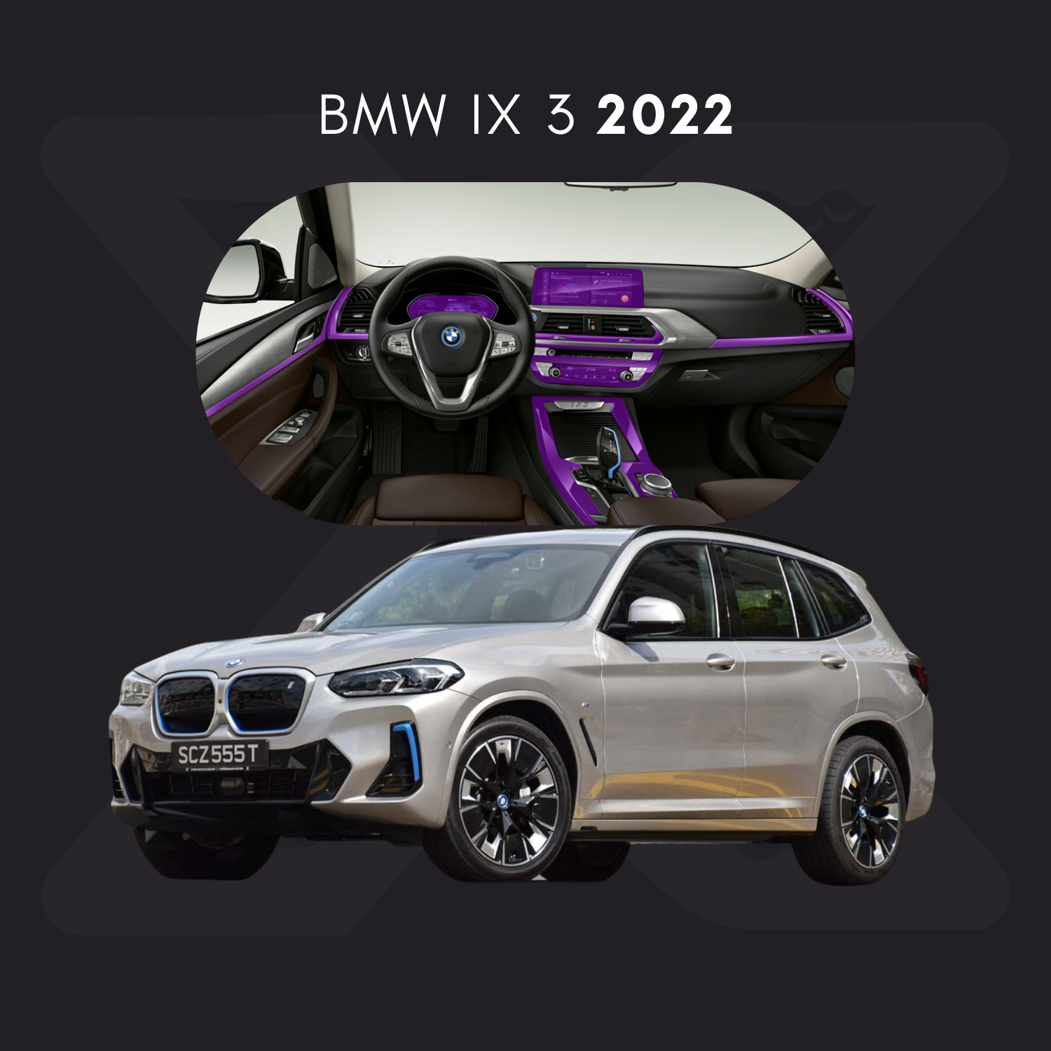 BMW ix3 Película Protectora Transparente PPF para Interiores – Kit Completo
