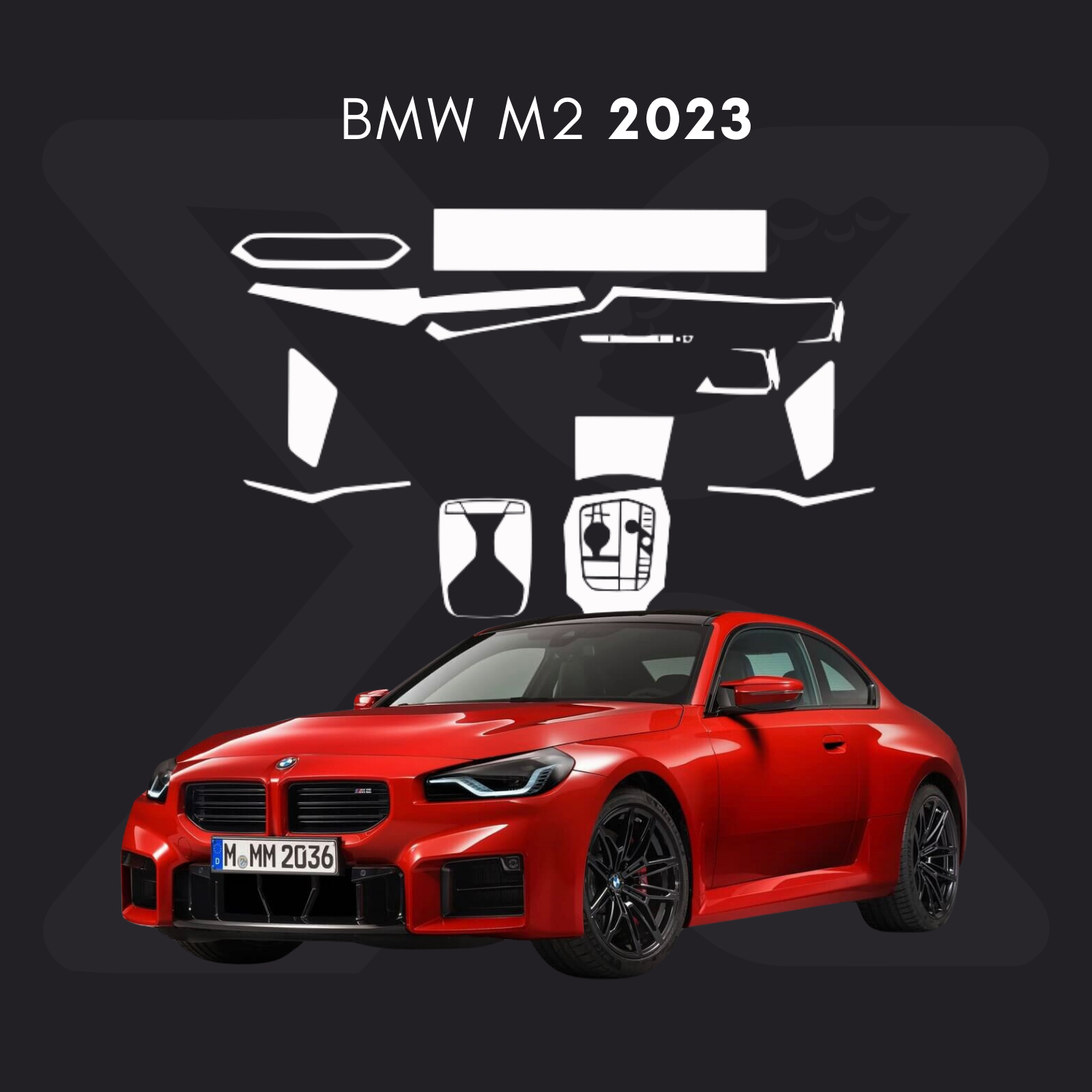 BMW m2 Película Protectora Transparente PPF para Interiores – Kit Completo