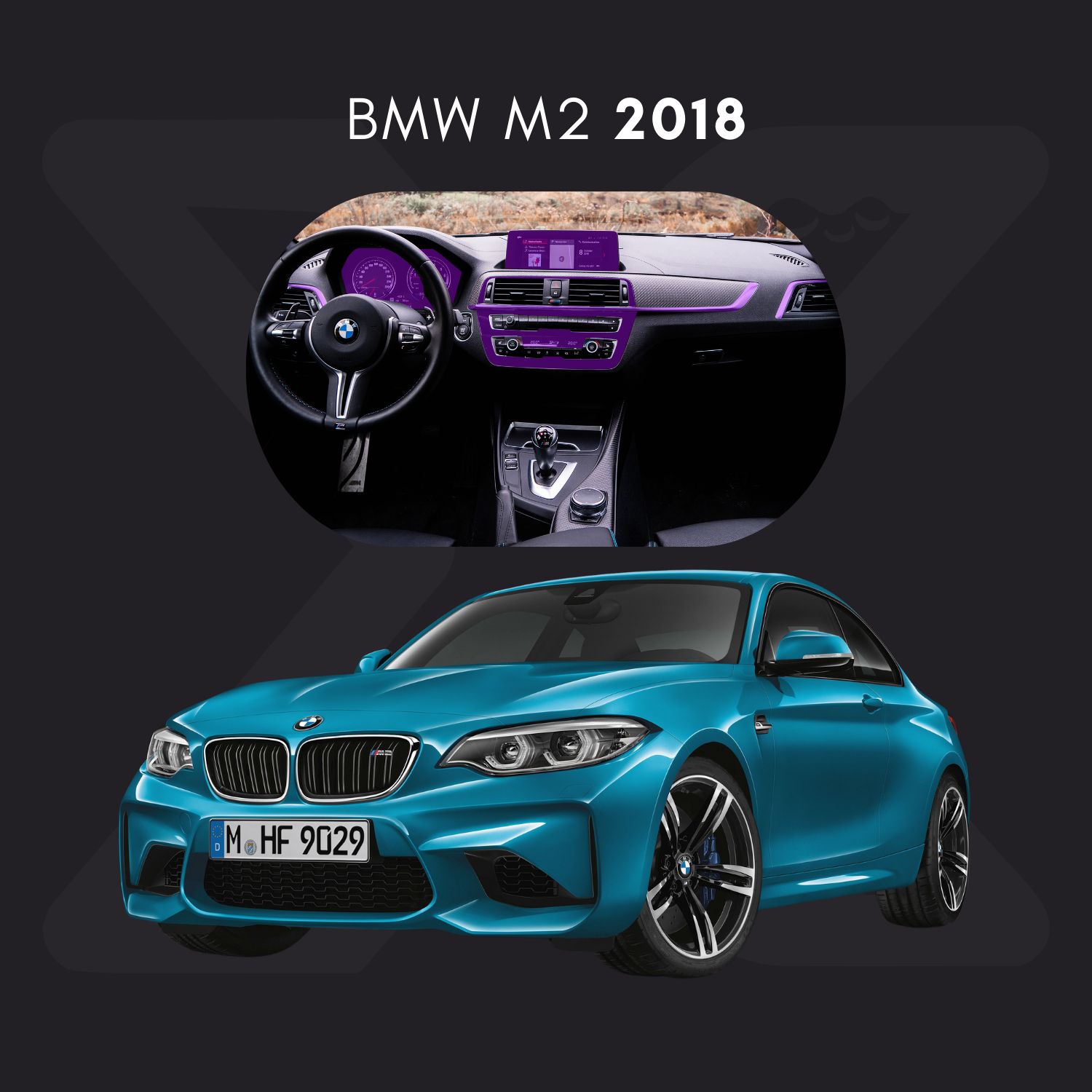 BMW m2 Película Protectora Transparente PPF para Interiores – Kit Completo