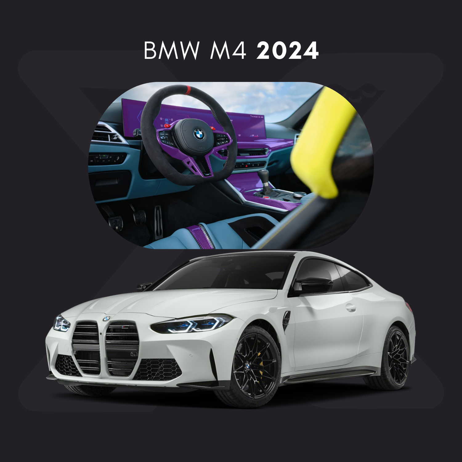 BMW m4 Película Protectora Transparente PPF para Interiores – Kit Completo
