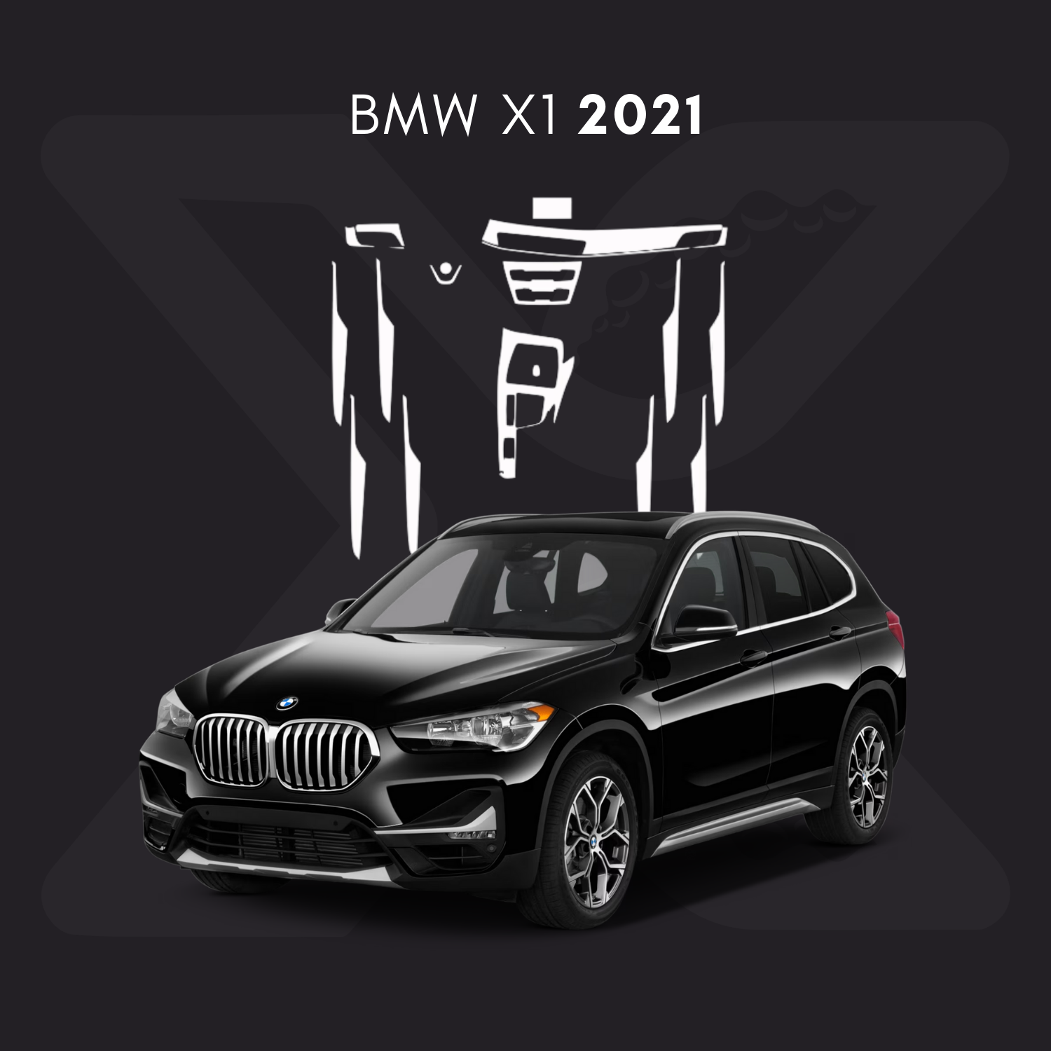 BMW x1 Película Protectora Transparente PPF para Interiores – Kit Completo