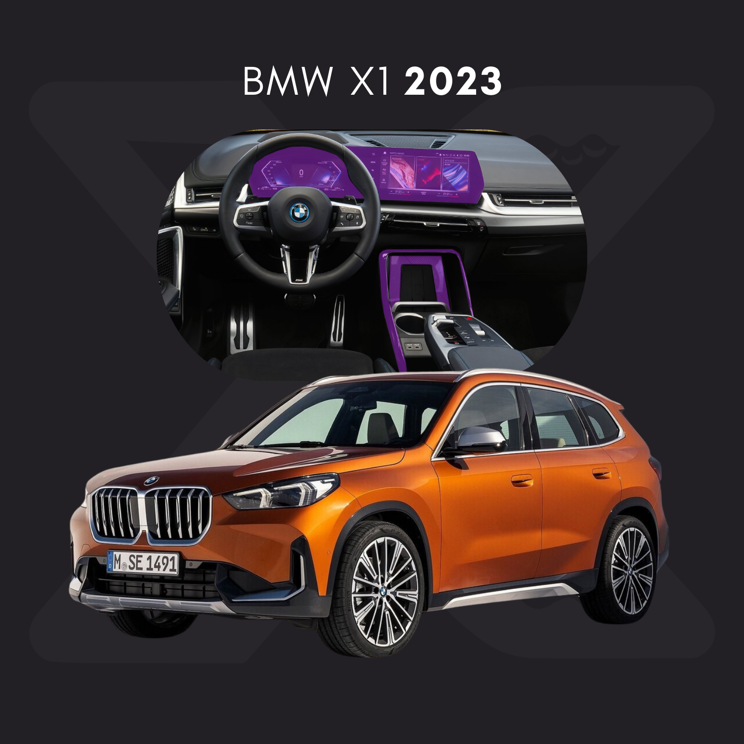 BMW x1 Película Protectora Transparente PPF para Interiores – Kit Completo