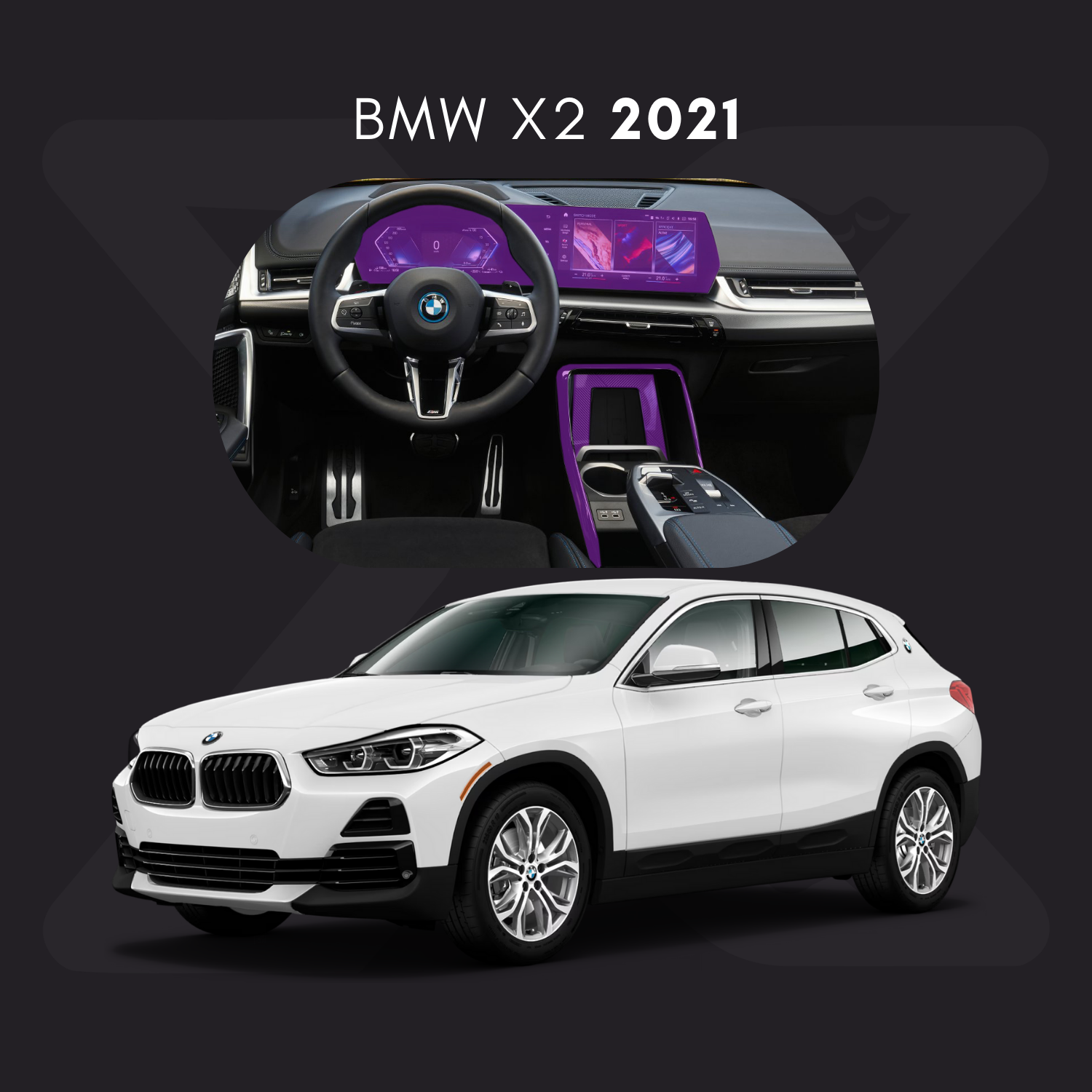 BMW x2 Película Protectora Transparente PPF para Interiores – Kit Completo