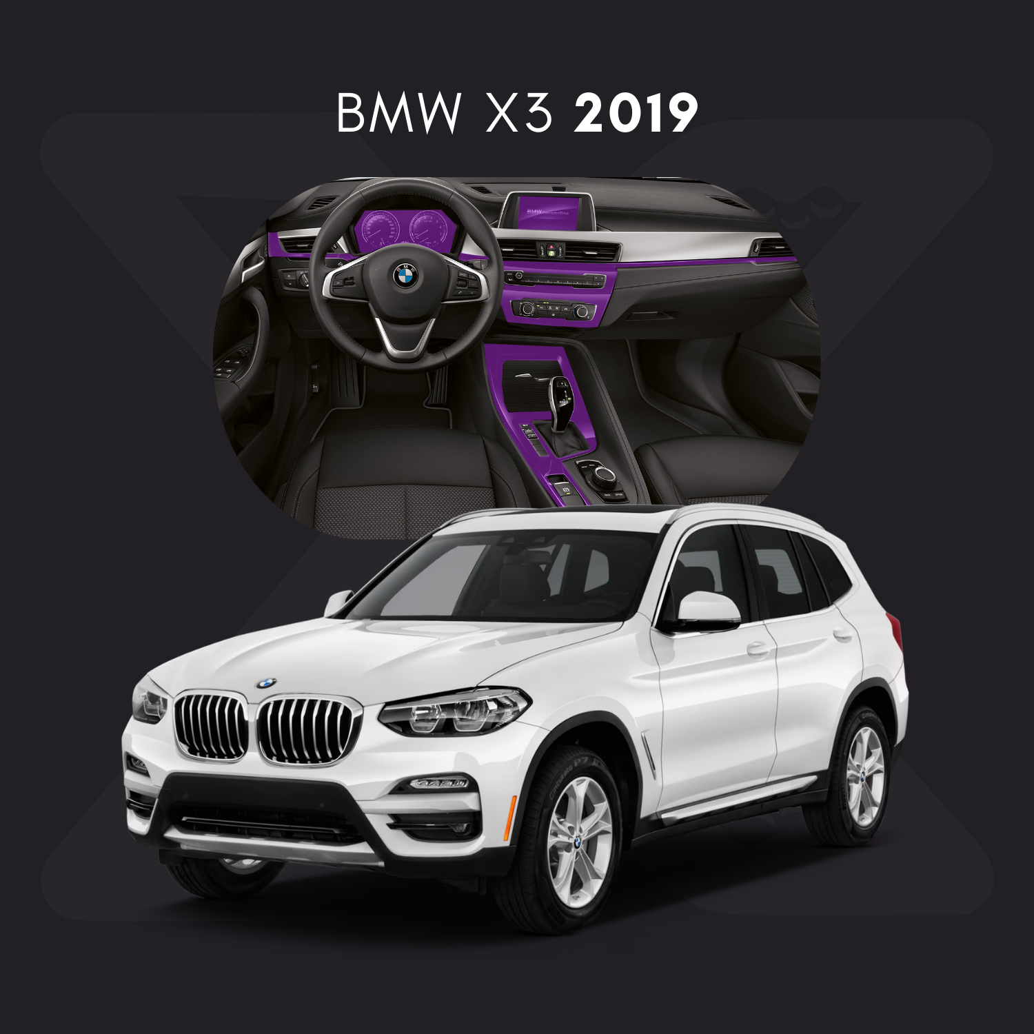 BMW x3 Película Protectora Transparente PPF para Interiores – Kit Completo