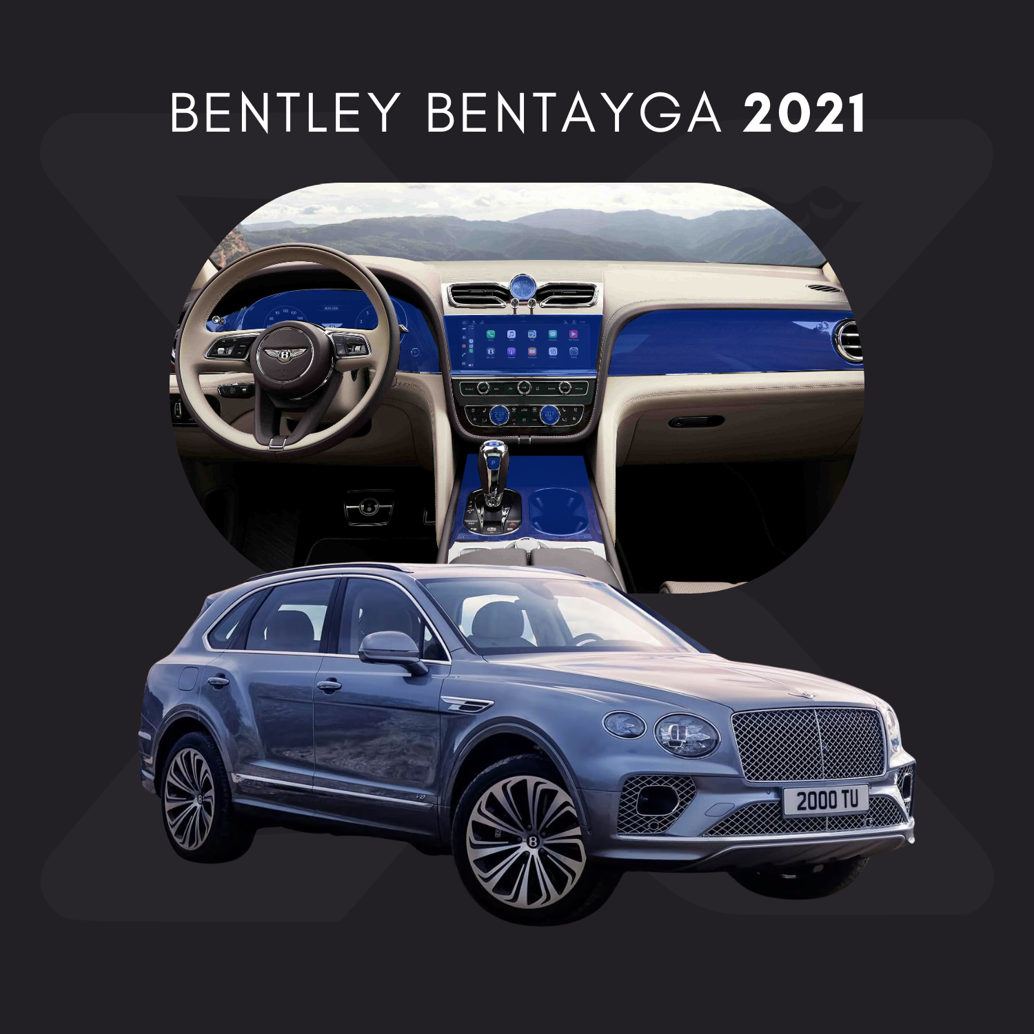 Bentley Bentayga Película Protectora Transparente PPF para Interiores – Kit Completo