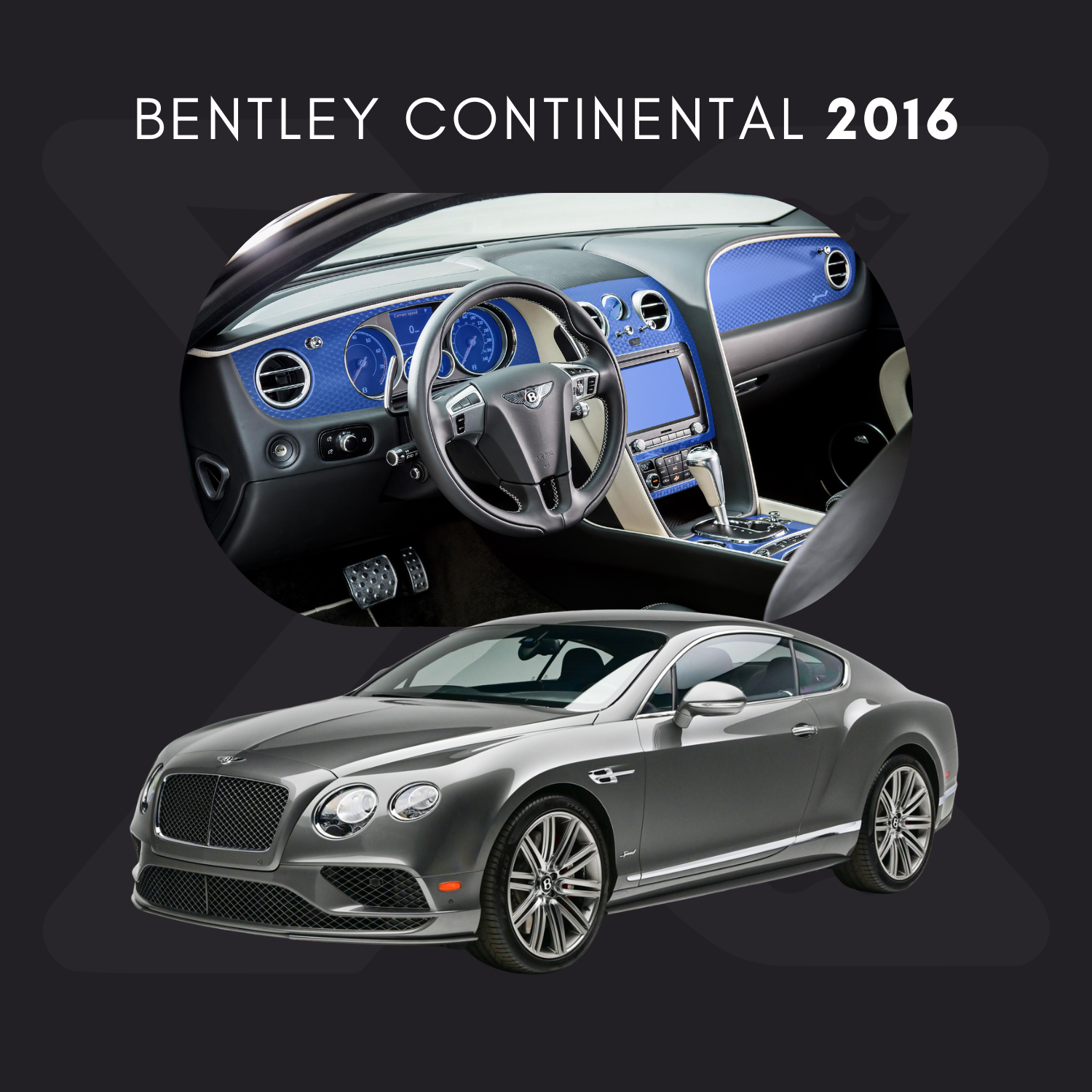 Bentley Continental Película Protectora Transparente PPF para Interiores – Kit Completo