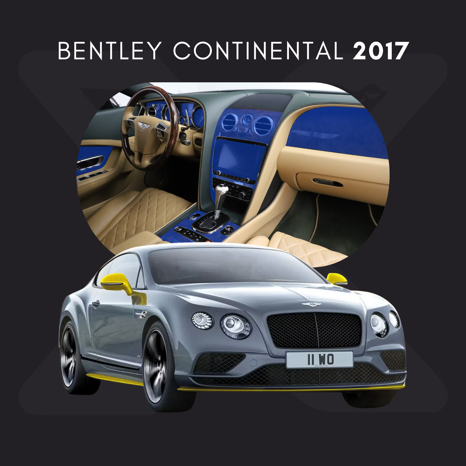 Bentley Continental Película Protectora Transparente PPF para Interiores – Kit Completo