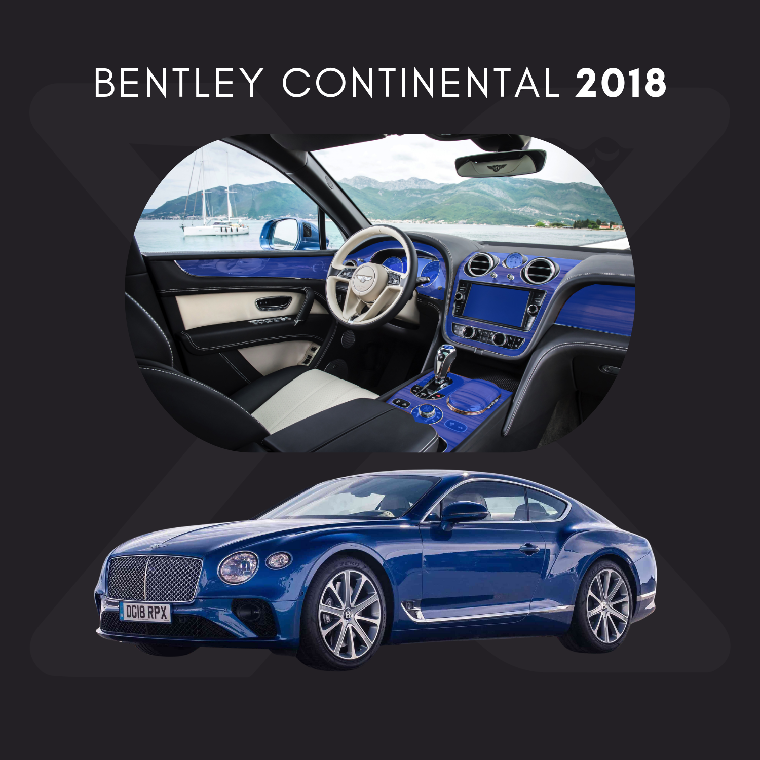 Bentley Continental Película Protectora Transparente PPF para Interiores – Kit Completo
