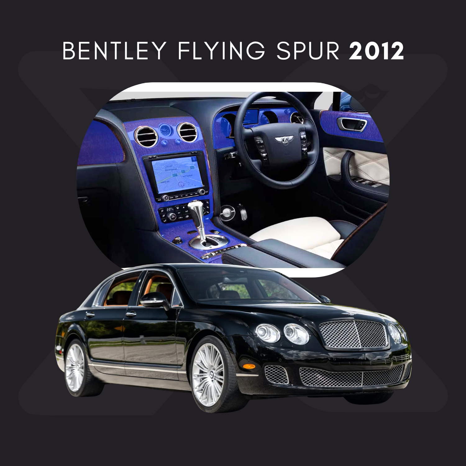 Bentley Flying Spur Película Protectora Transparente PPF para Interiores – Kit Completo