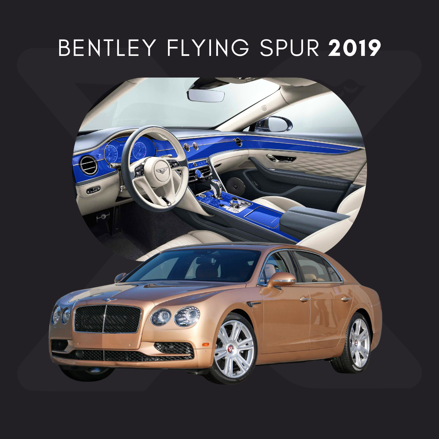 Bentley Flying Spur Película Protectora Transparente PPF para Interiores – Kit Completo