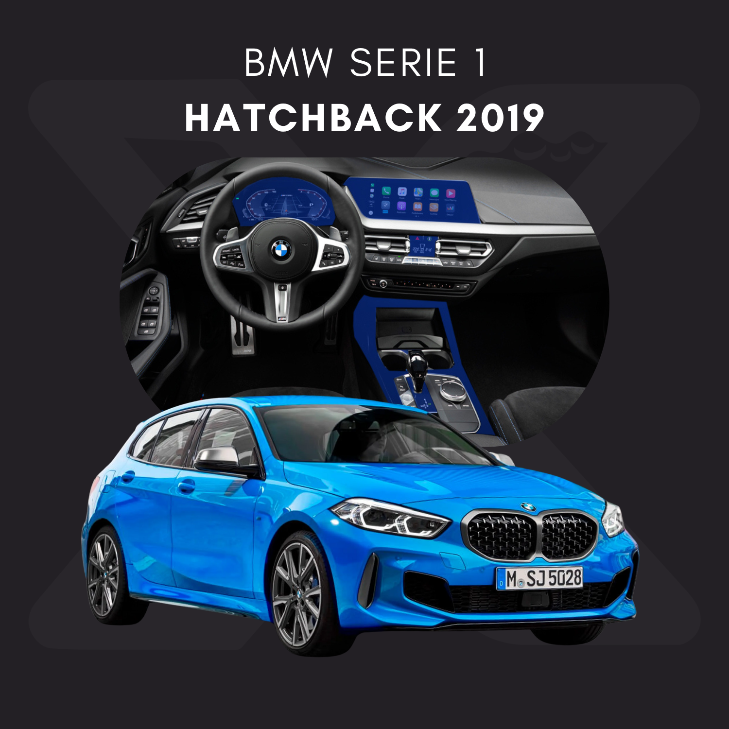 BMW Serie 1 Película Protectora Transparente PPF para Interiores – Kit Completo
