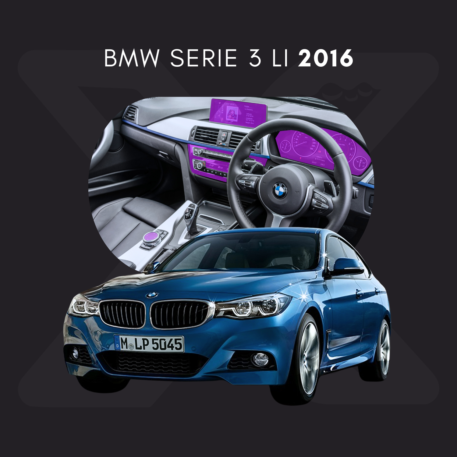 BMW Serie 3 Li Película Protectora Transparente PPF para Interiores – Kit Completo