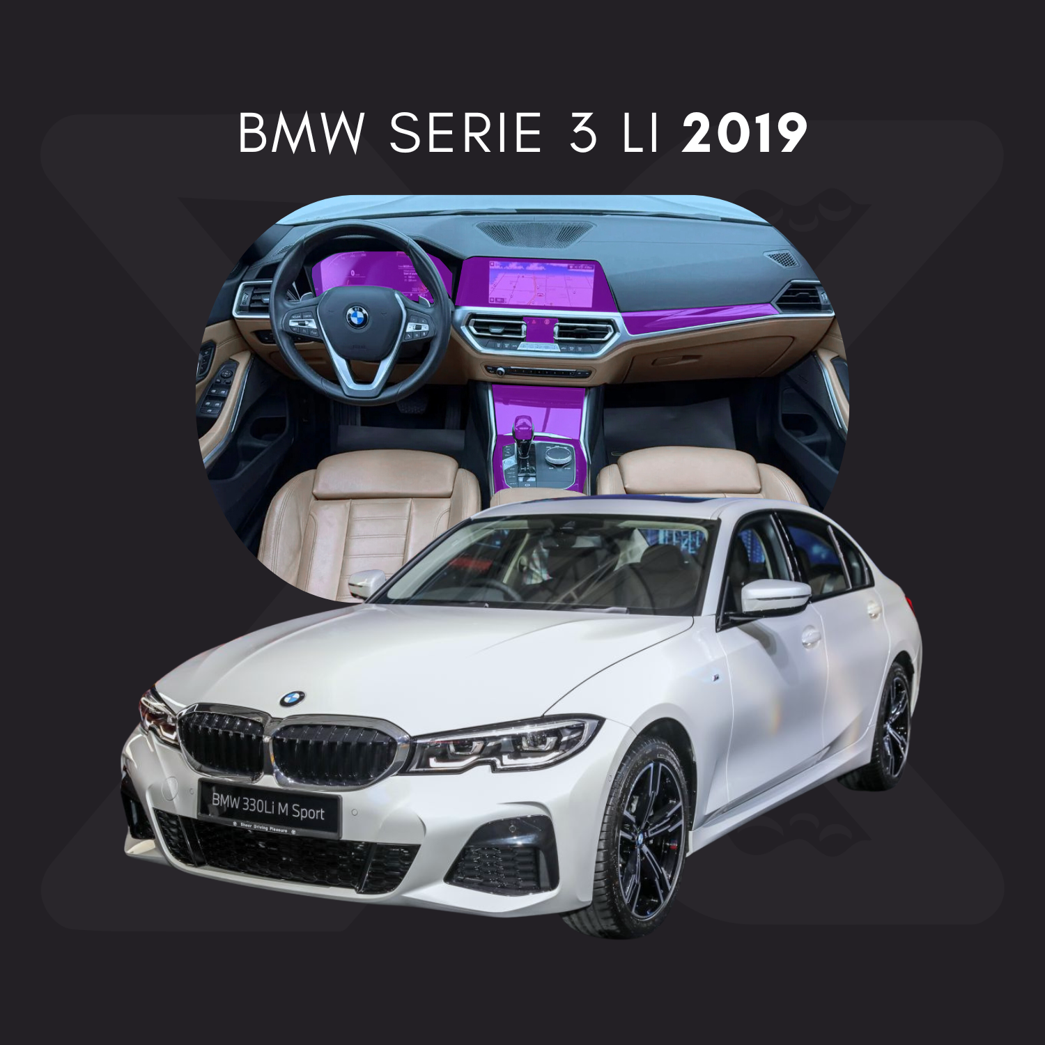 BMW Serie 3 Li Película Protectora Transparente PPF para Interiores – Kit Completo