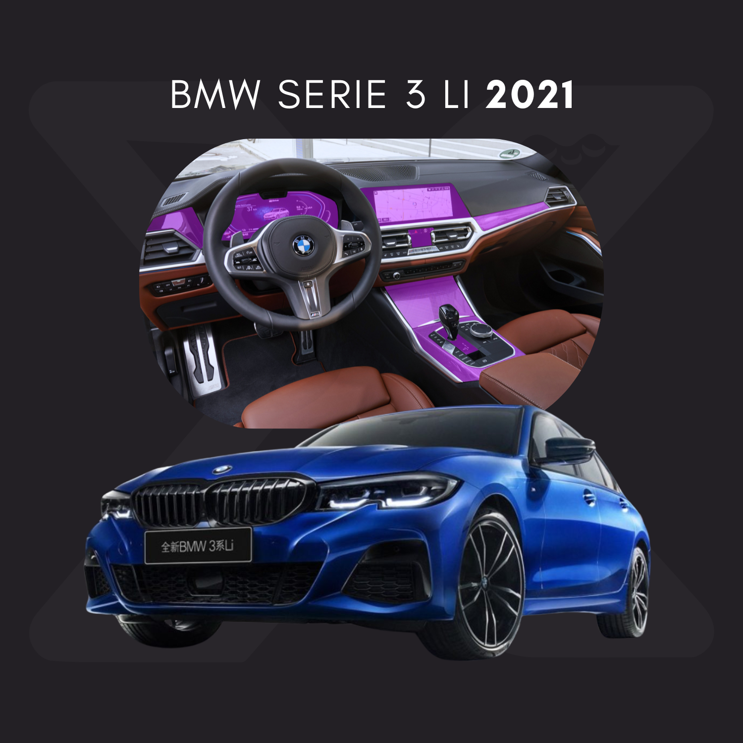 BMW Serie 3 Li Película Protectora Transparente PPF para Interiores – Kit Completo