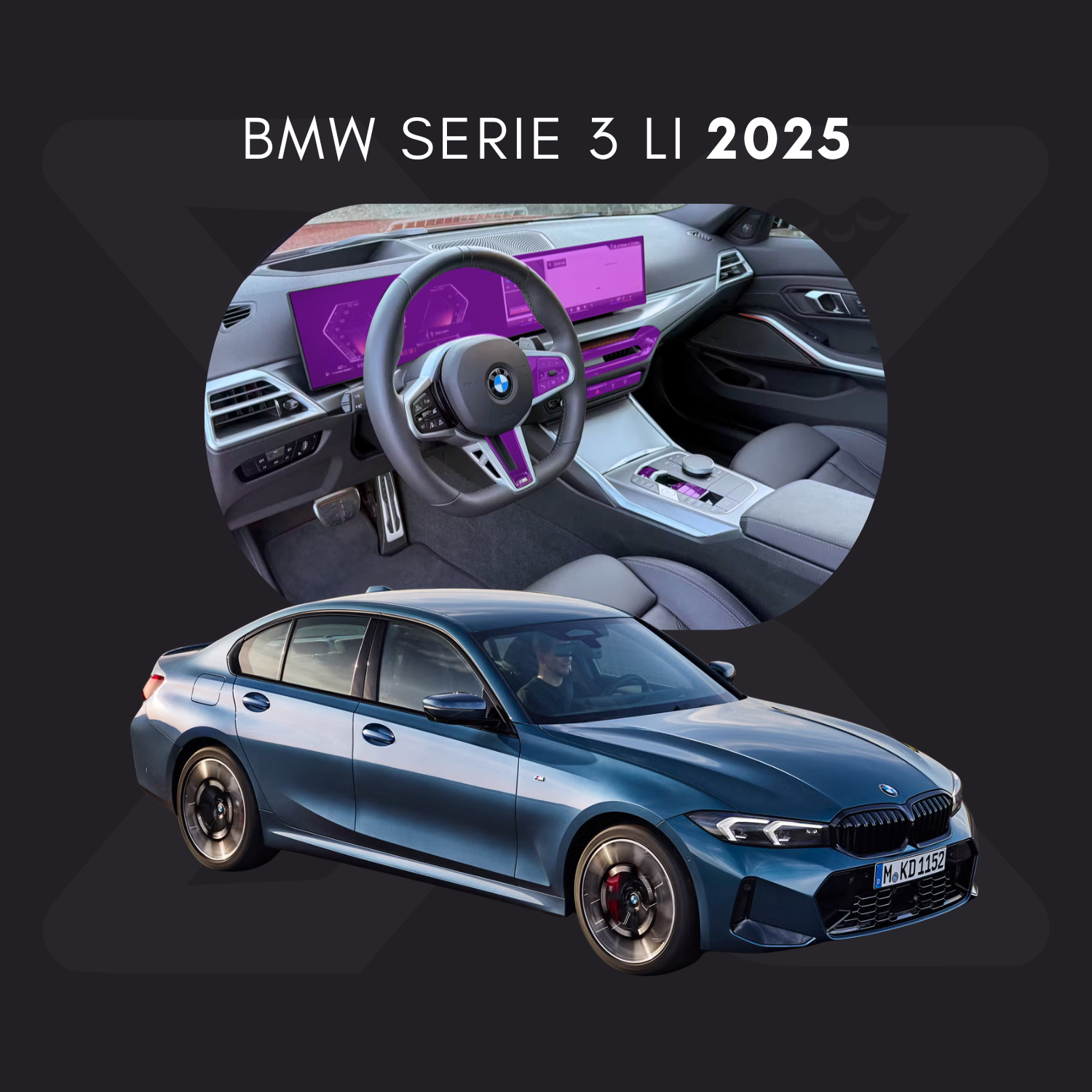 BMW Serie 3 Li Película Protectora Transparente PPF para Interiores – Kit Completo