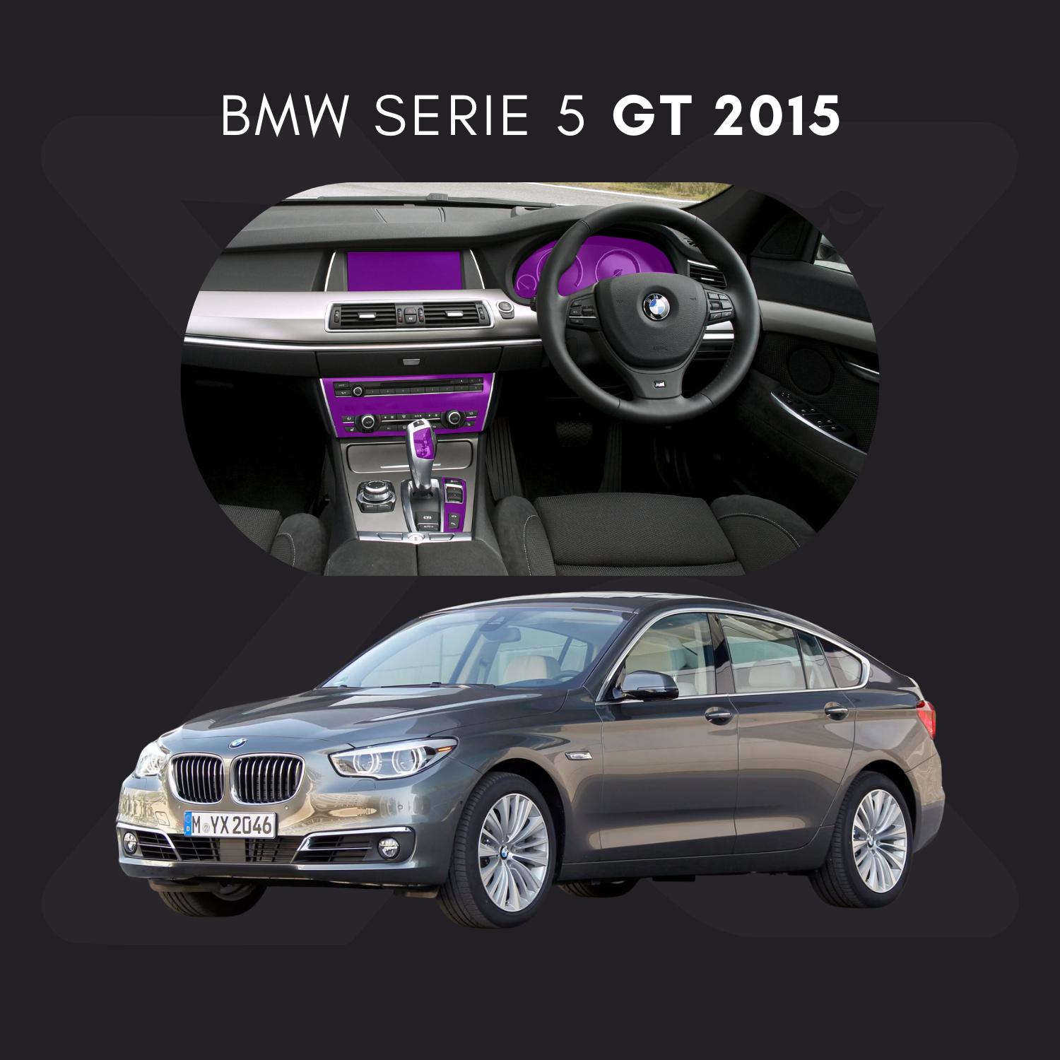 BMW Serie 5 GT Película Protectora Transparente PPF para Interiores – Kit Completo