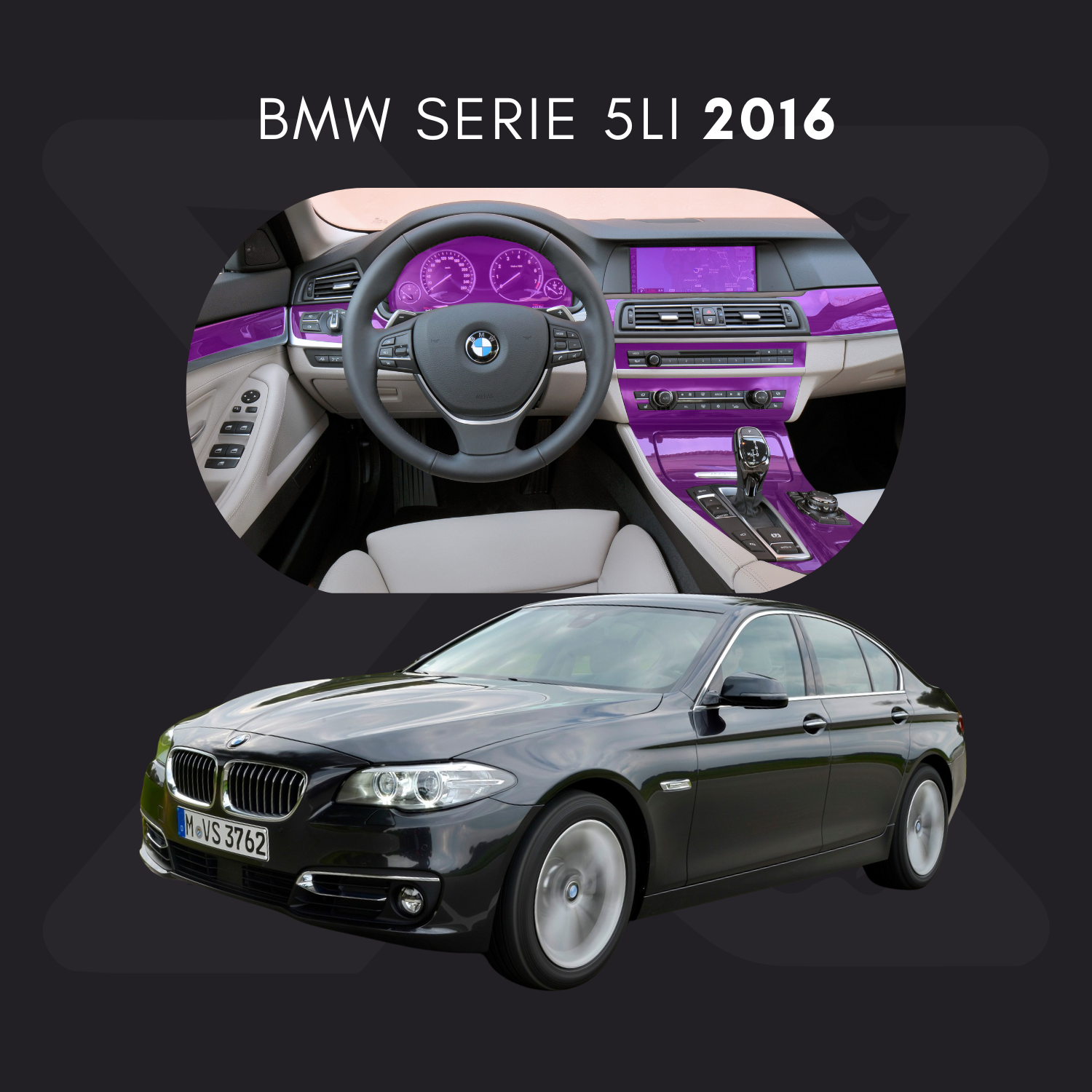 BMW Serie 5 Li Película Protectora Transparente PPF para Interiores – Kit Completo