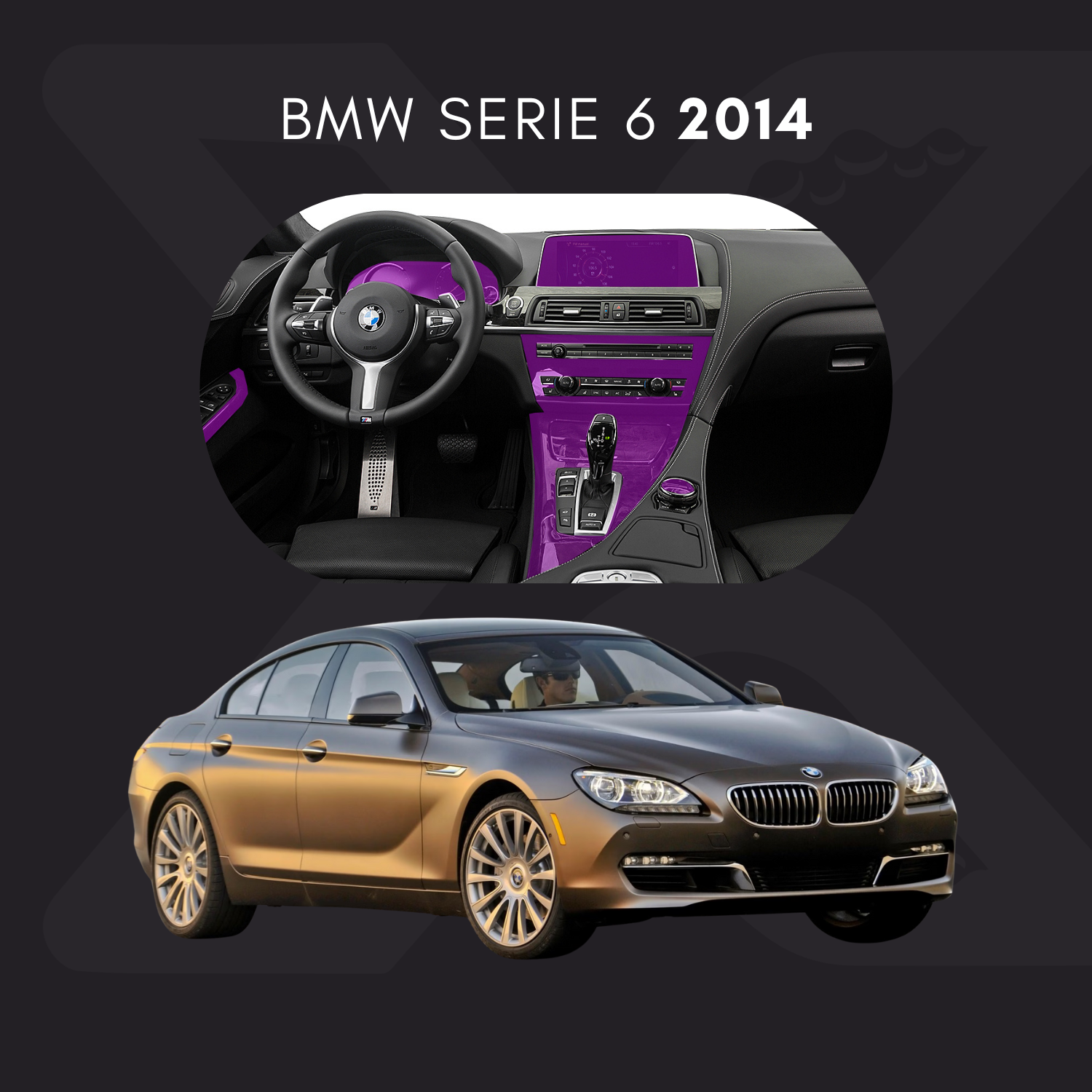 BMW Serie 6 Película Protectora Transparente PPF para Interiores – Kit Completo