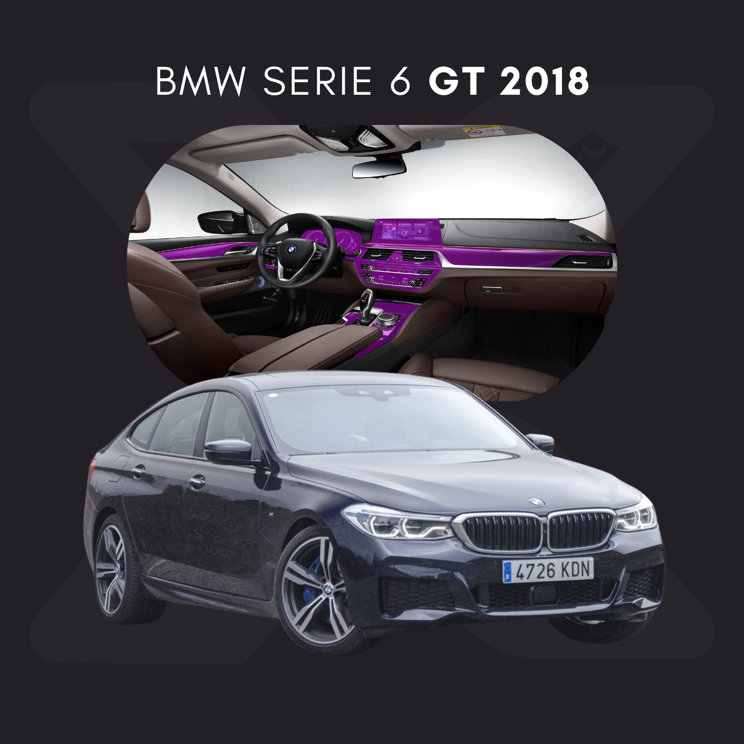 BMW Serie 6 GT Película Protectora Transparente PPF para Interiores – Kit Completo