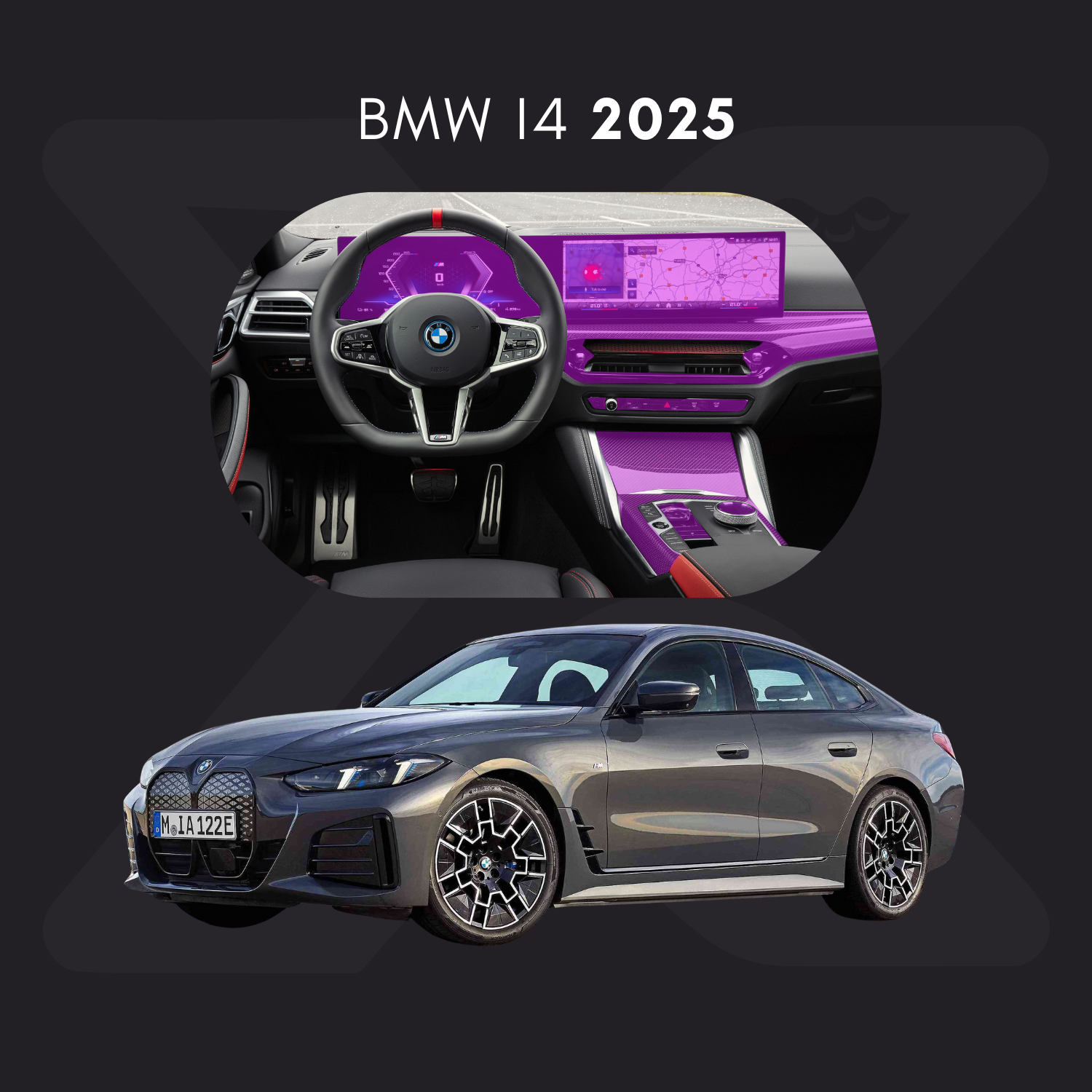 BMW i4 Película Protectora Transparente PPF para Interiores – Kit Completo