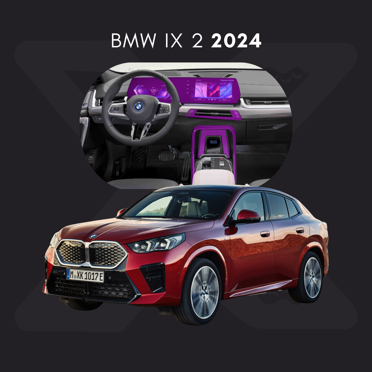 BMW ix2 Película Protectora Transparente PPF para Interiores – Kit Completo