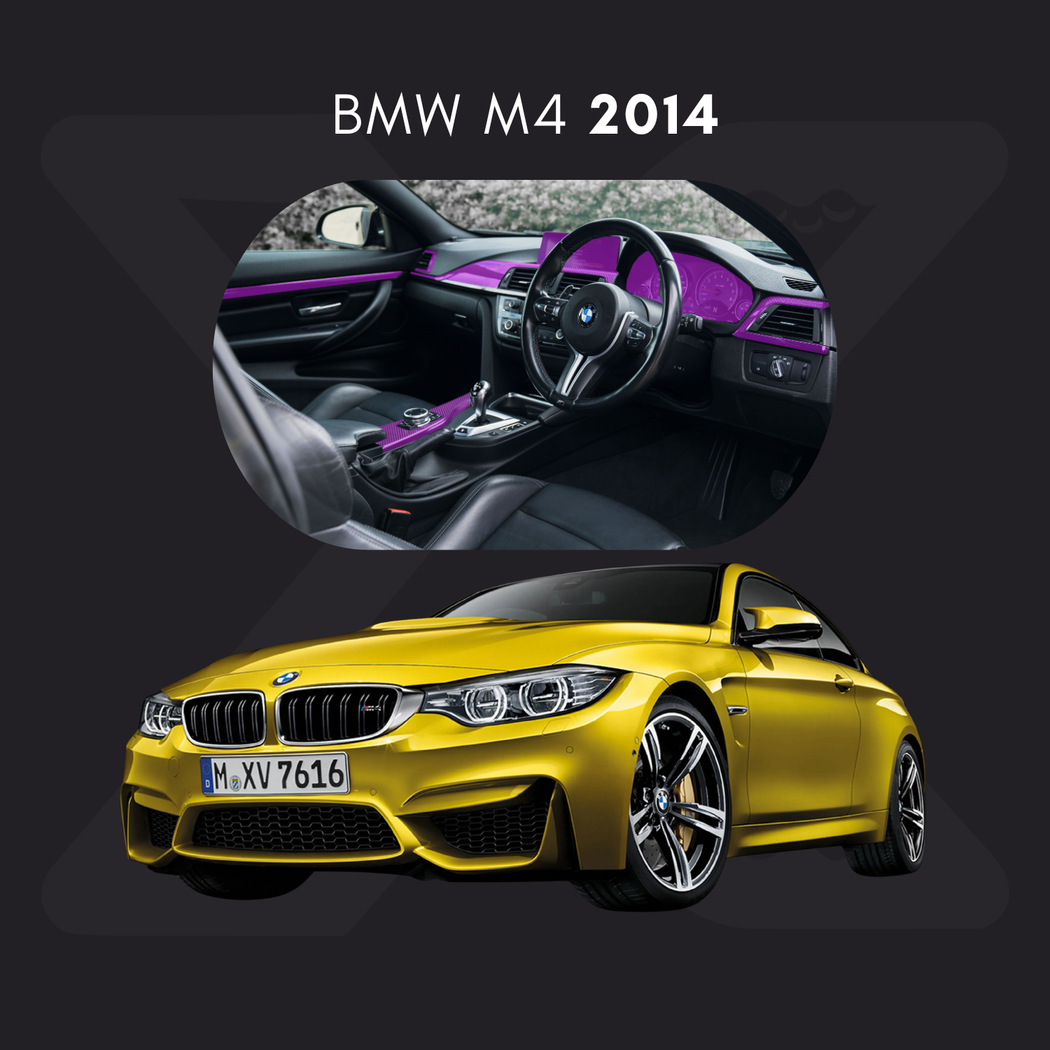 BMW m4 Película Protectora Transparente PPF para Interiores – Kit Completo