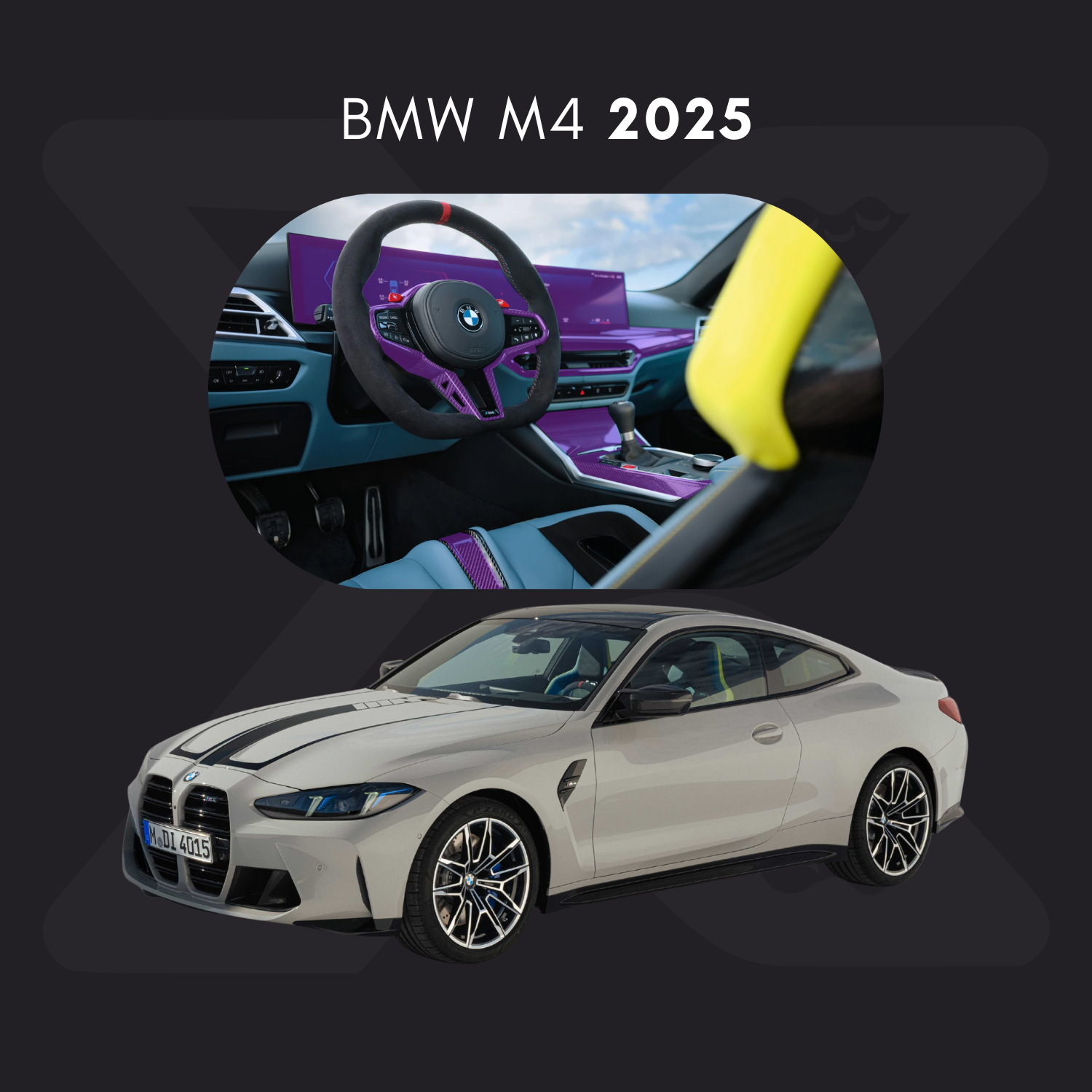 BMW m4 Película Protectora Transparente PPF para Interiores – Kit Completo