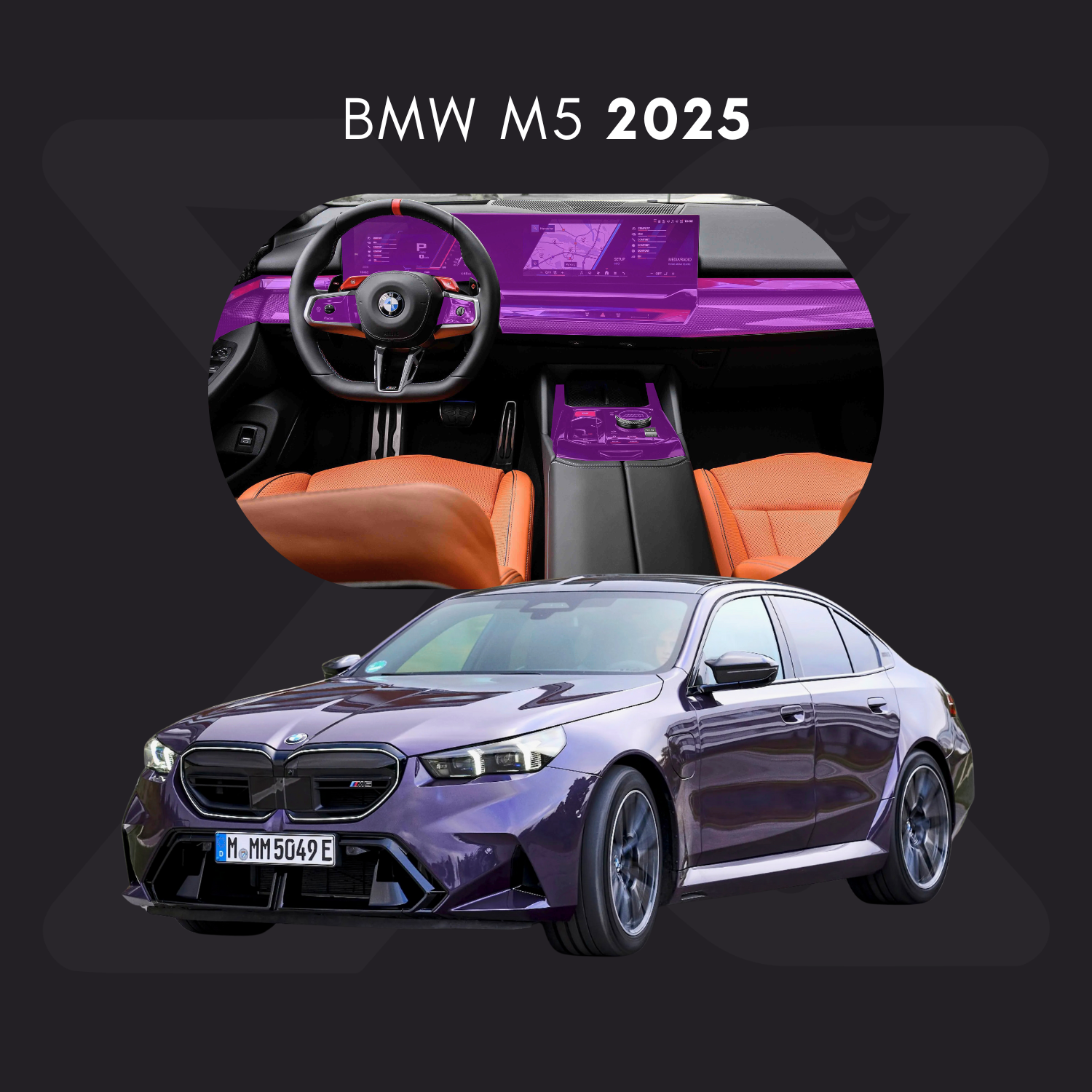 BMW m5 Película Protectora Transparente PPF para Interiores – Kit Completo
