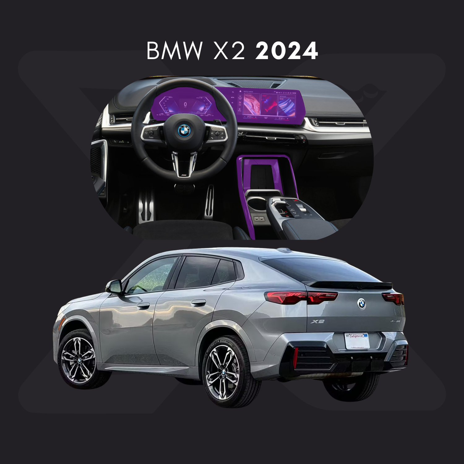 BMW x2 Película Protectora Transparente PPF para Interiores – Kit Completo