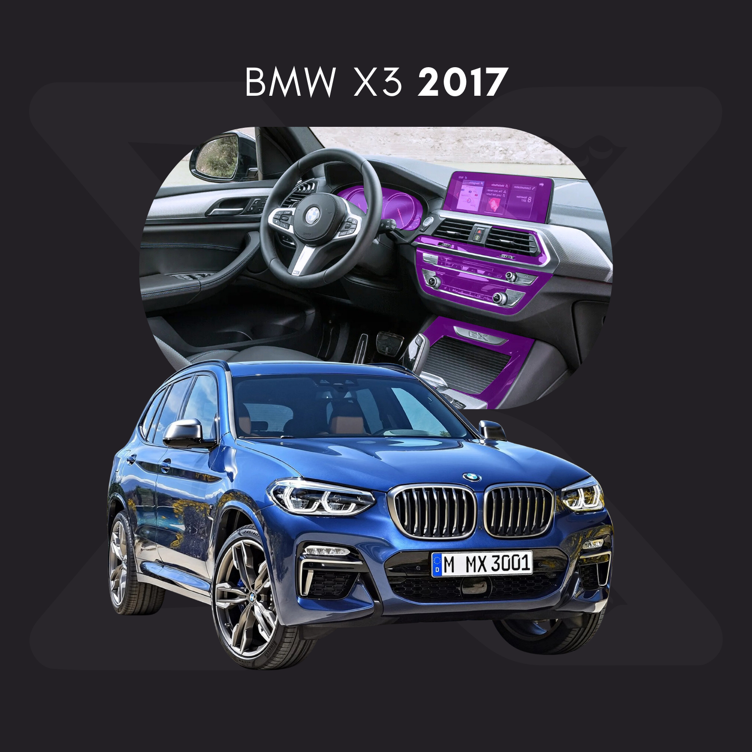 BMW x3 Película Protectora Transparente PPF para Interiores – Kit Completo