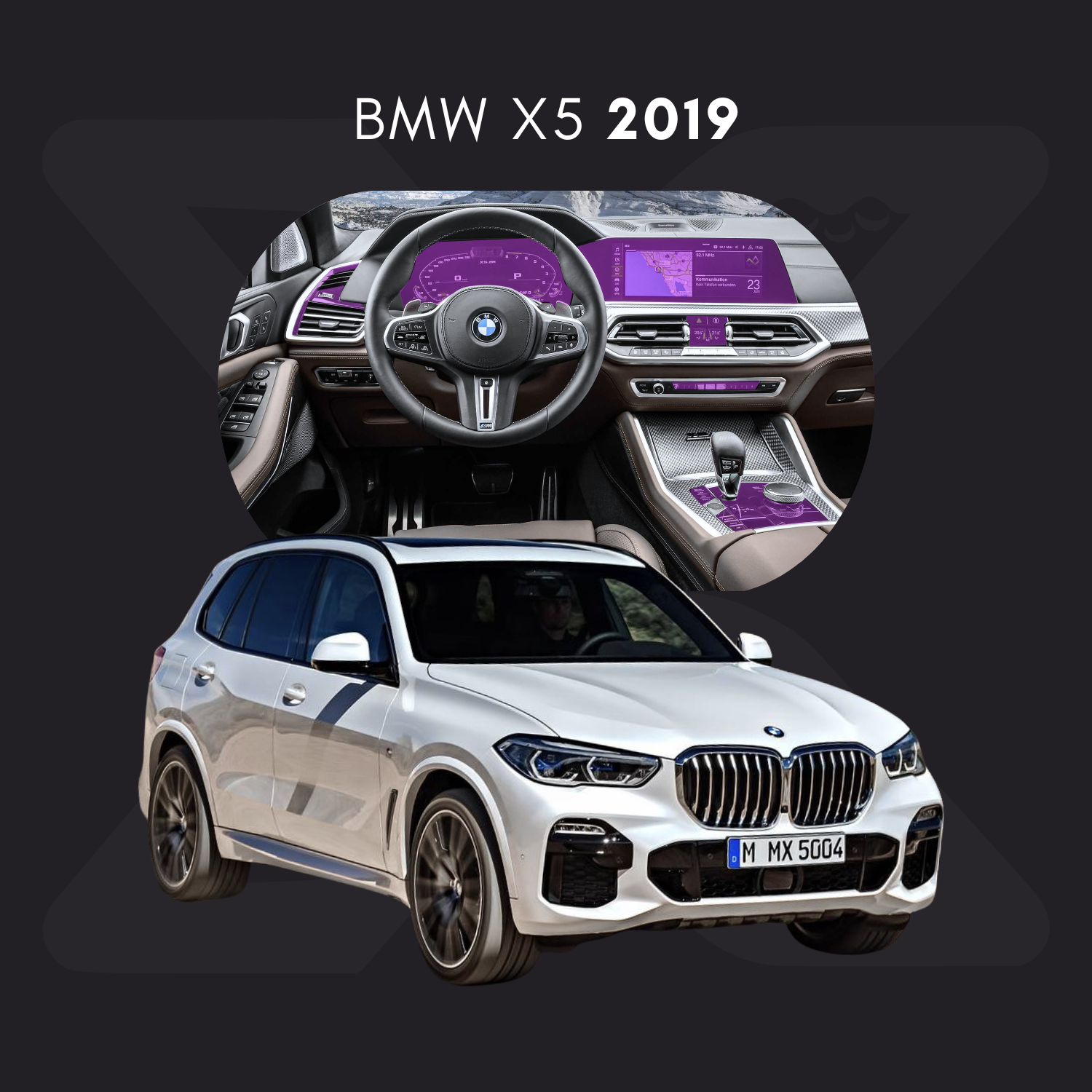 BMW x5 Película Protectora Transparente PPF para Interiores – Kit Completo