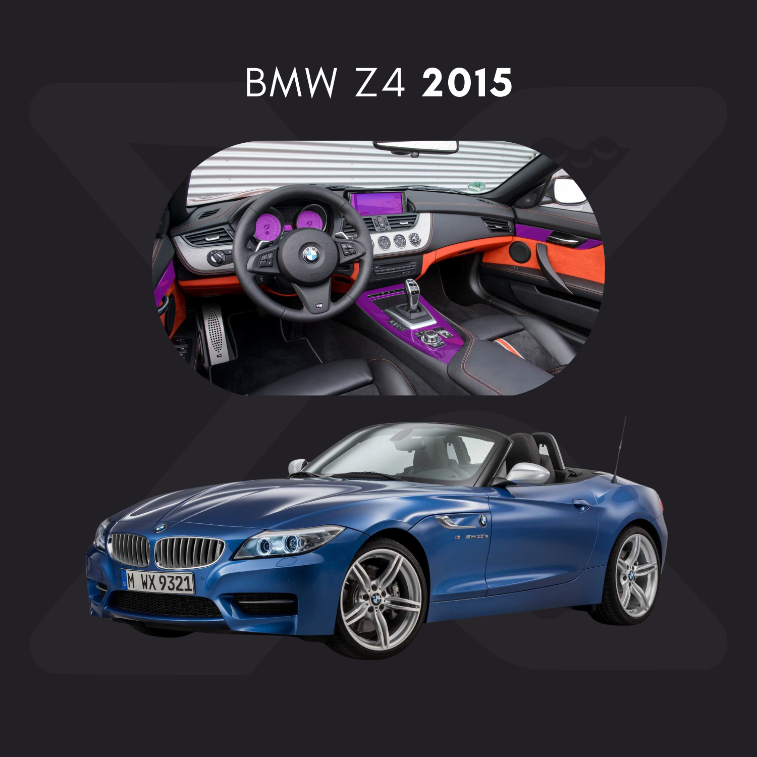 BMW z4 Película Protectora Transparente PPF para Interiores – Kit Completo