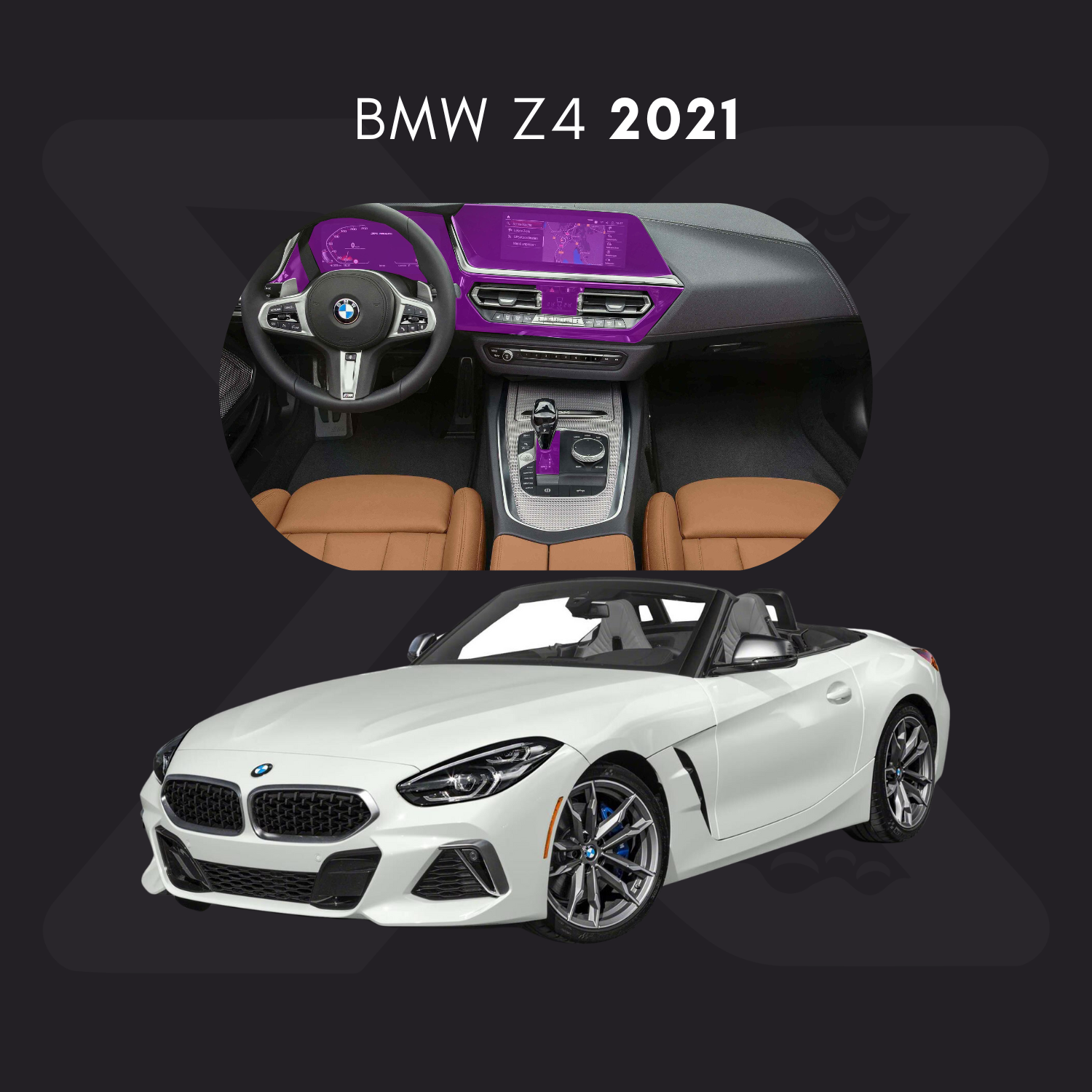 BMW z4 Película Protectora Transparente PPF para Interiores – Kit Completo