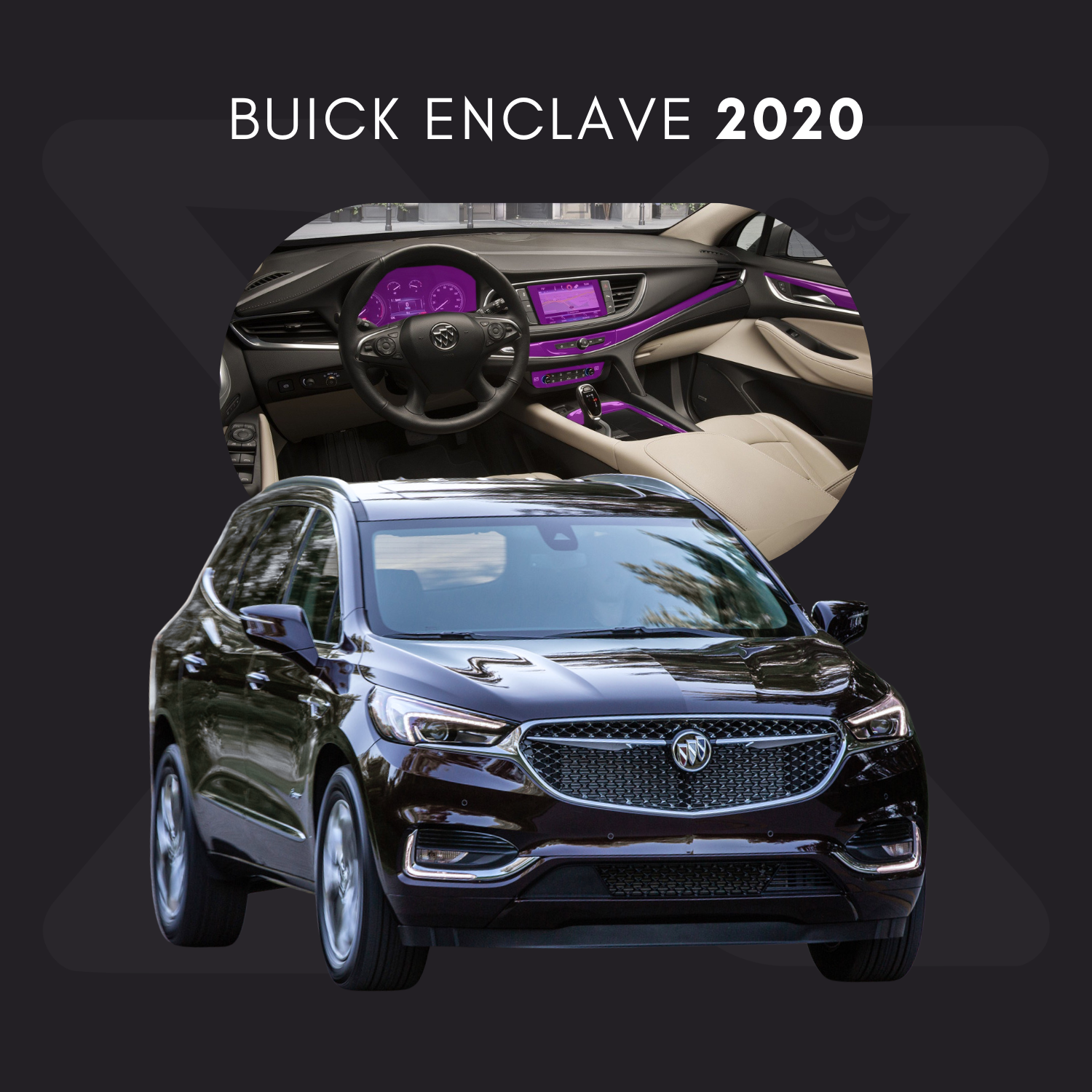 Buick Enclave Película Protectora Transparente PPF para Interiores – Kit Completo