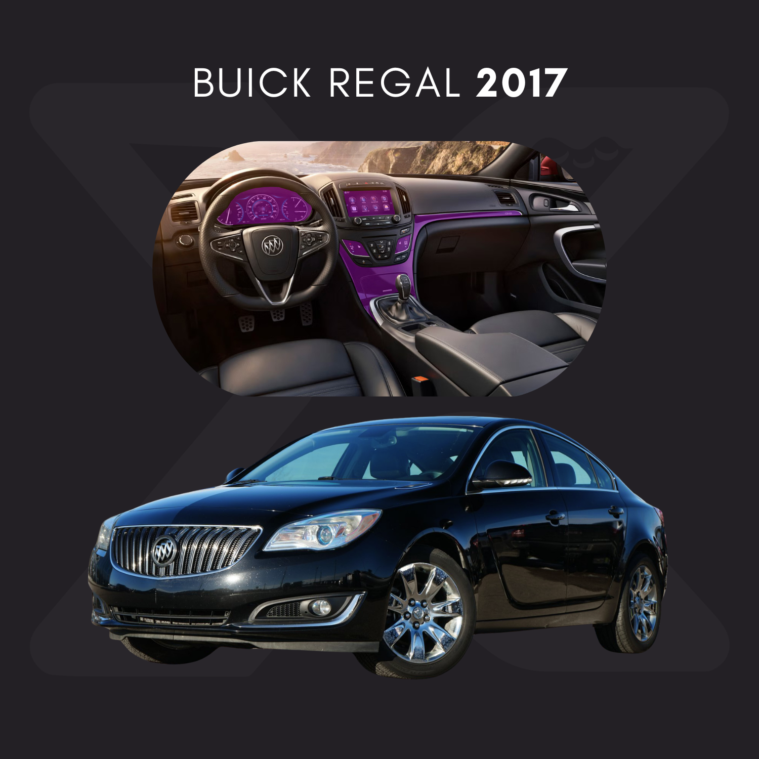 Buick Regal Película Protectora Transparente PPF para Interiores – Kit Completo
