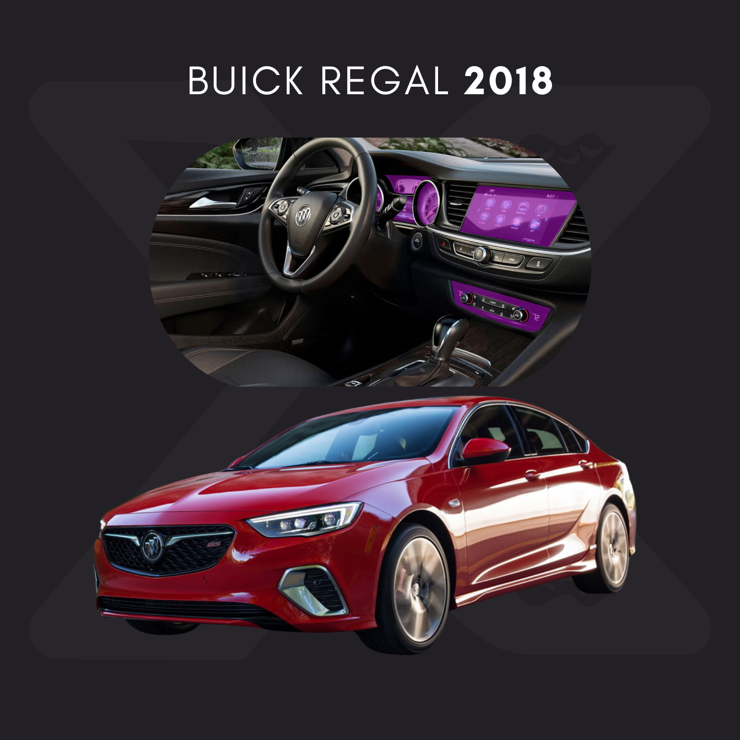 Buick Regal Película Protectora Transparente PPF para Interiores – Kit Completo