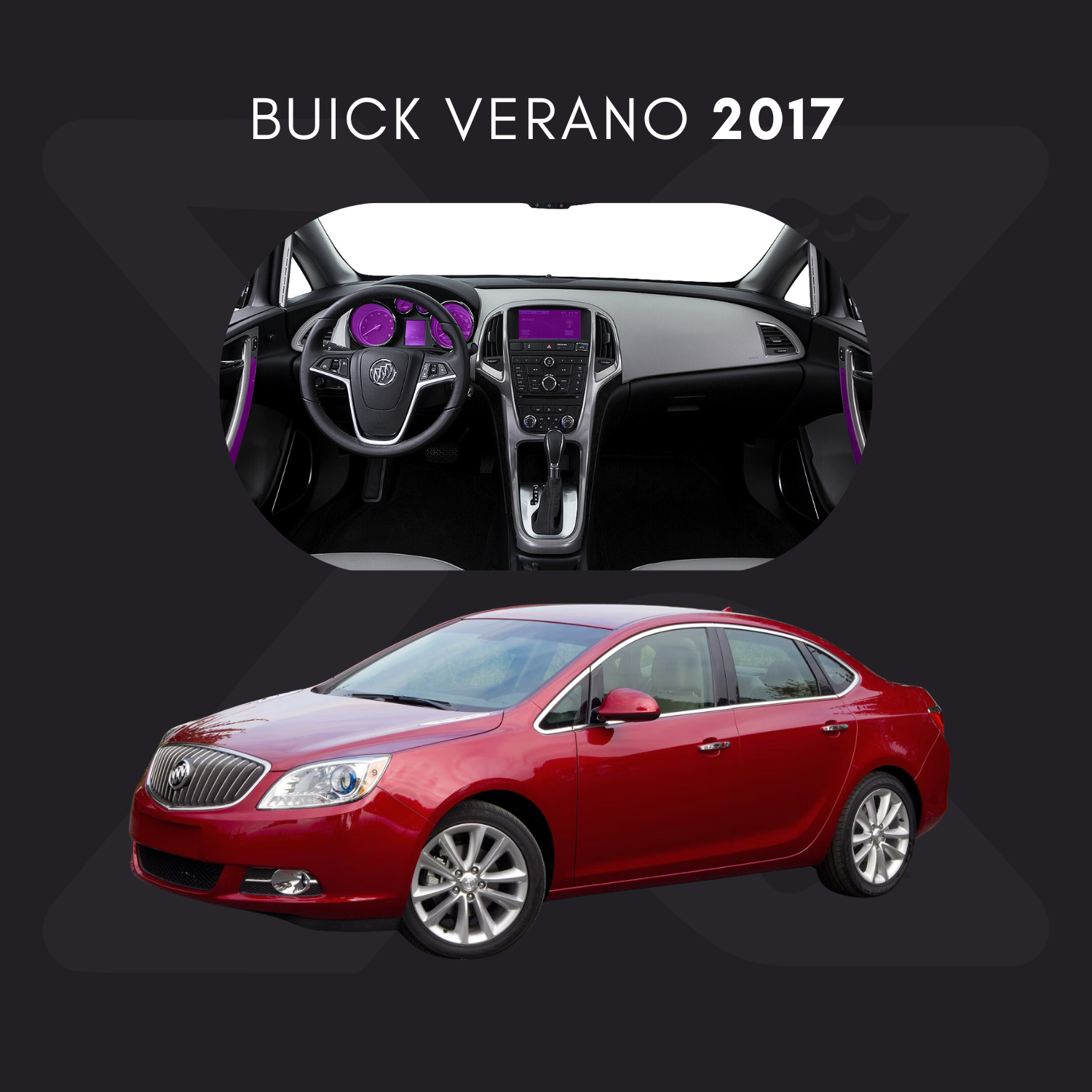 Buick Verano Película Protectora Transparente PPF para Interiores – Kit Completo